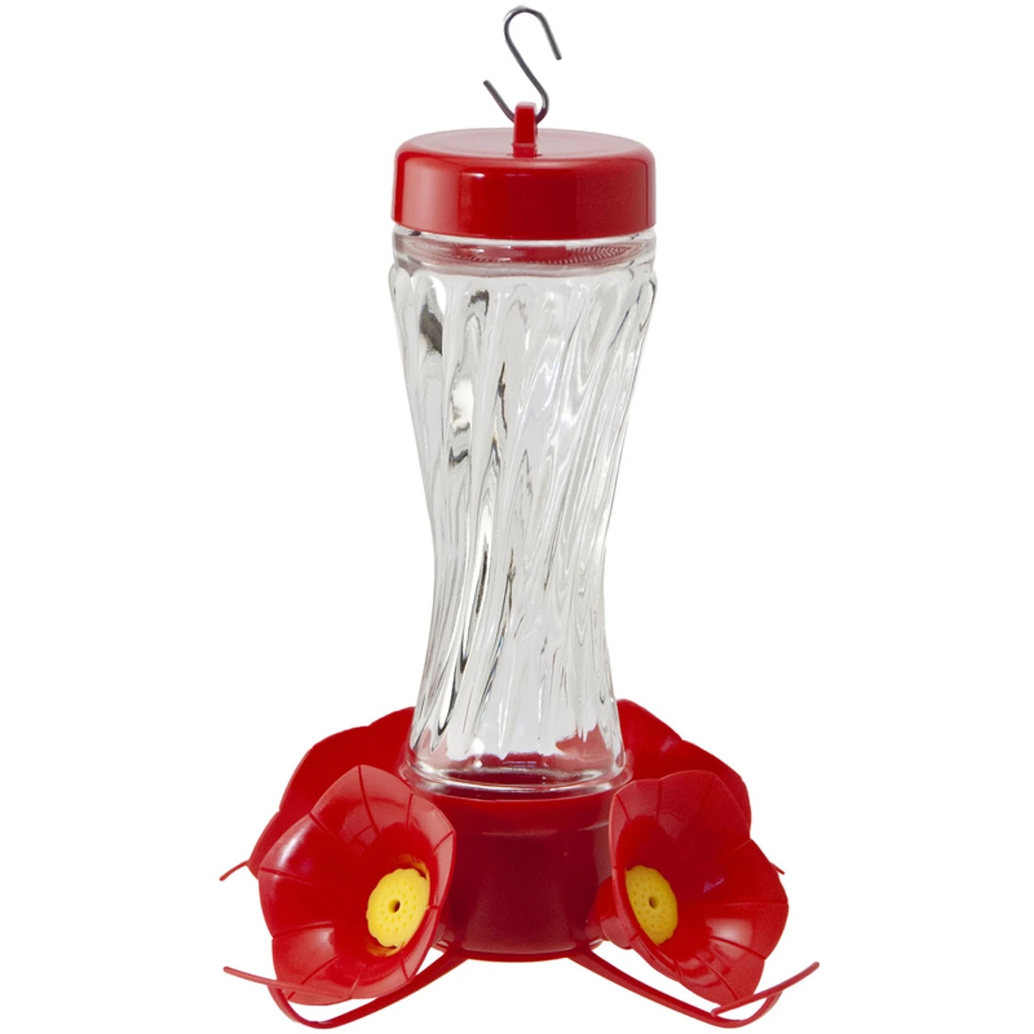 Audubon Bird Feeder, Hummingbird, Clear Swirl Glass, 8 oz.