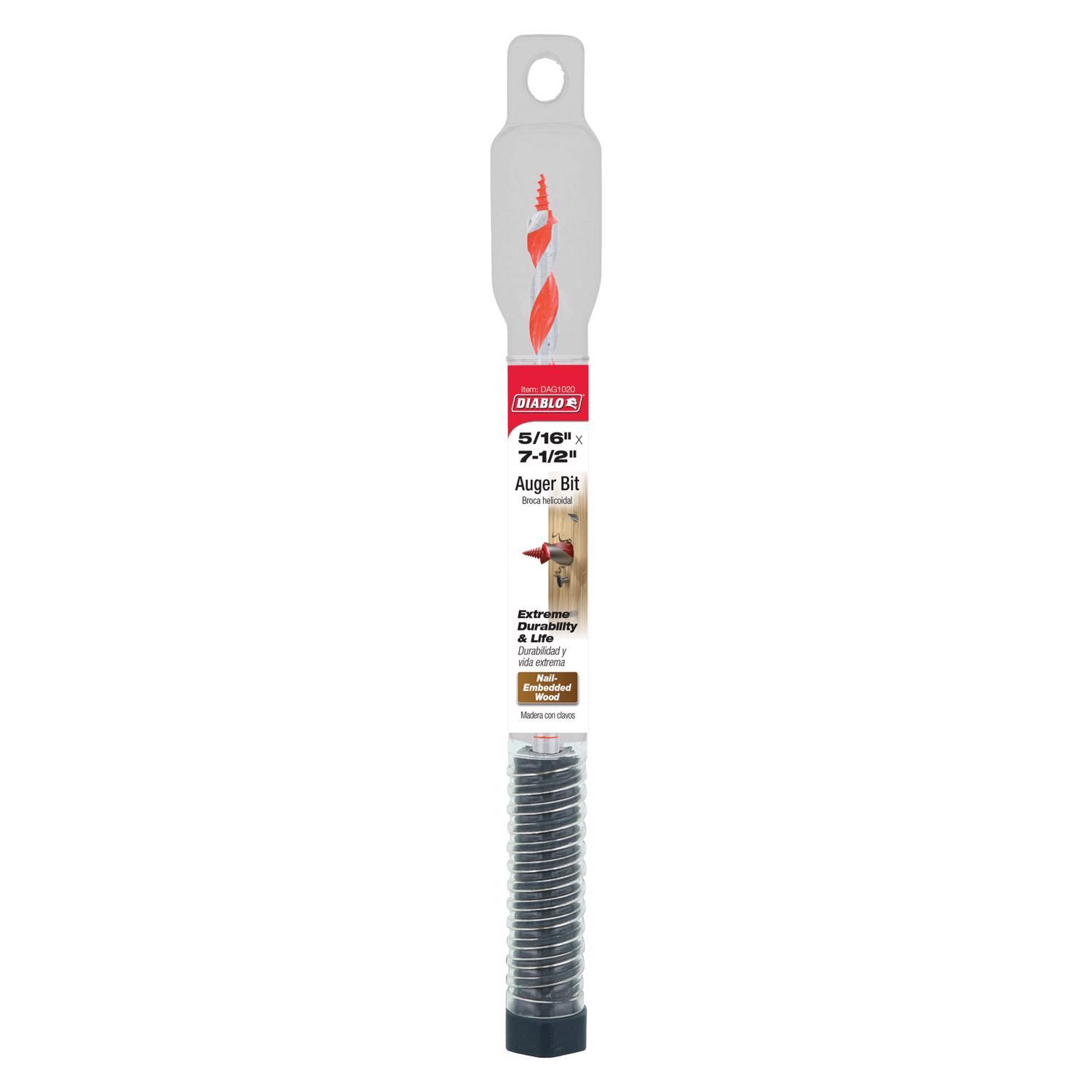Diablo Dura-Tip 5/16 in. D X 7.5 in. L Auger Bit High Speed Steel 1 pc