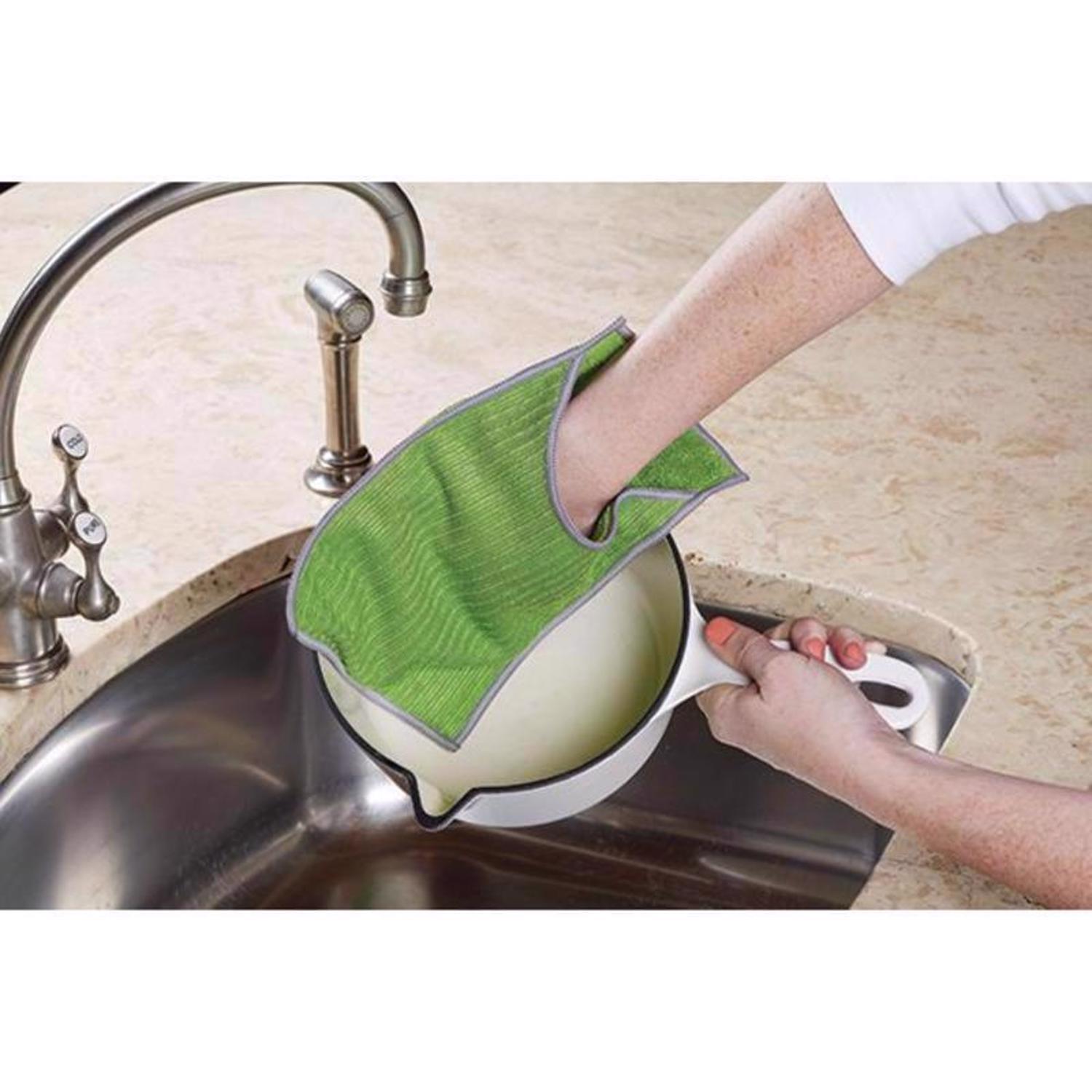 Handee Pockets Microfiber Cleaning Cloth 6.25 in. W X 9.75 in. L 2 pk