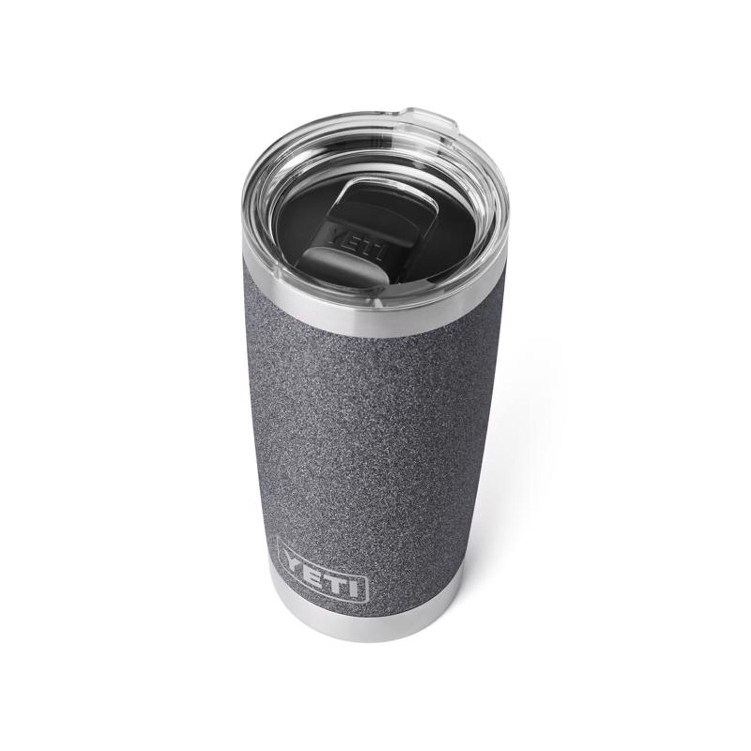 YETI Rambler 20 oz. Black Stone BPA Free Tumbler with MagSlider Lid