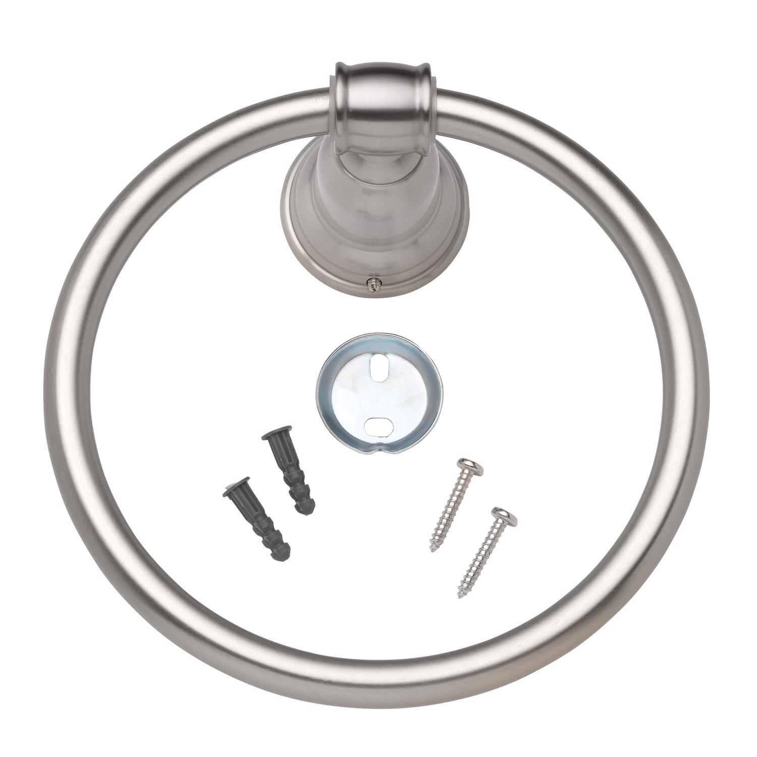 OakBrook Collection Brushed Nickel Towel Ring Die Cast Zinc