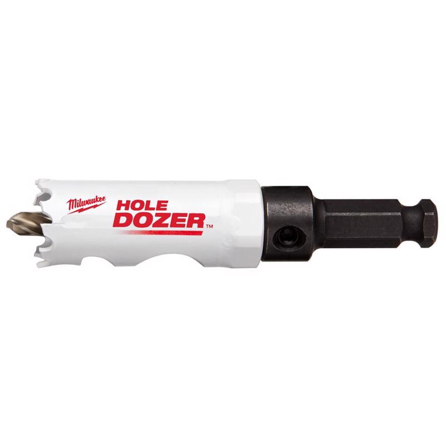 Milwaukee Hole Dozer 7/8 in. Bi-Metal 2.7 in. L X 3/8 in. D Hole Saw with Arbor and Pilot Bit Arbor