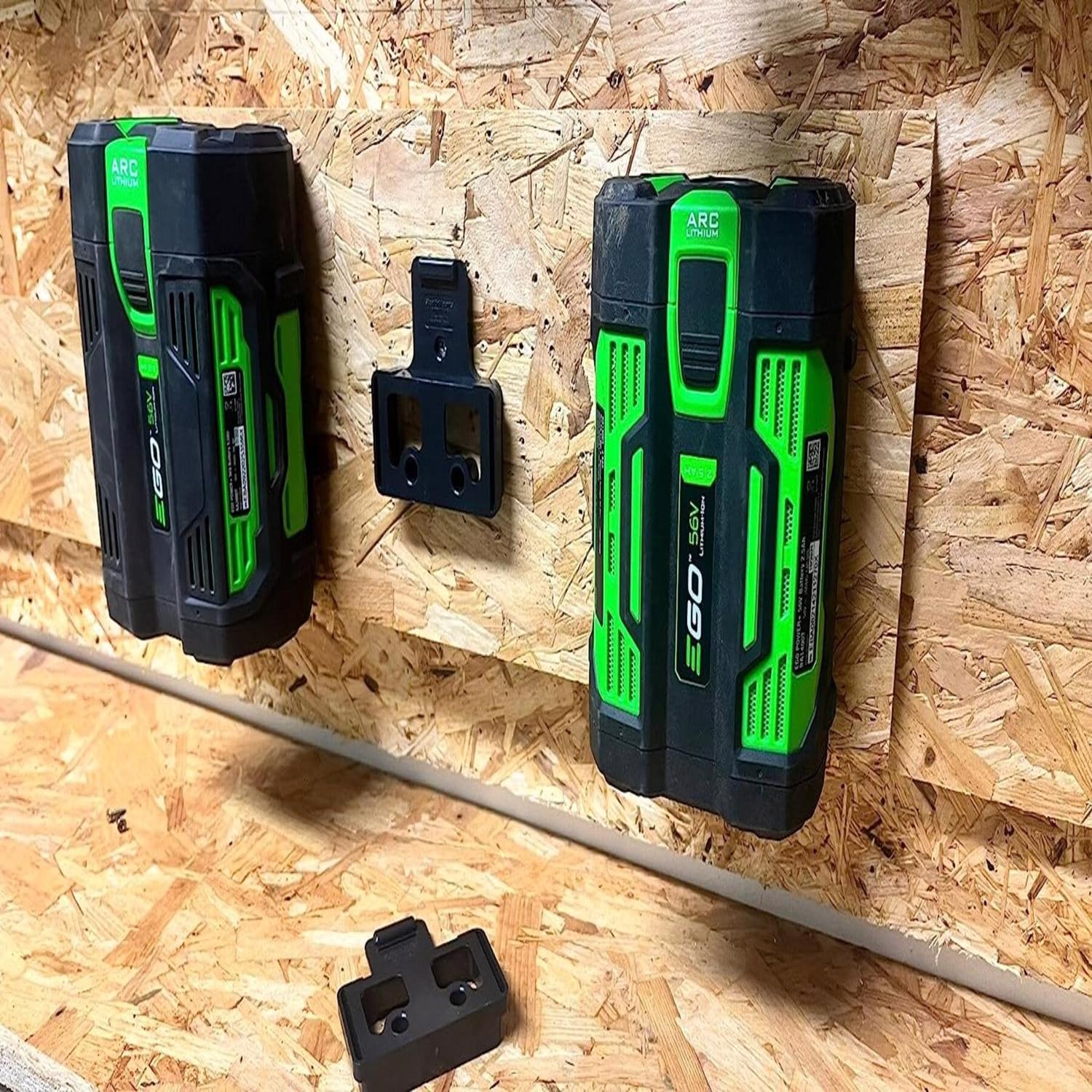 StealthMounts Battery Mounts Compatible with Ego, Black ABS Battery Holder 4 pk