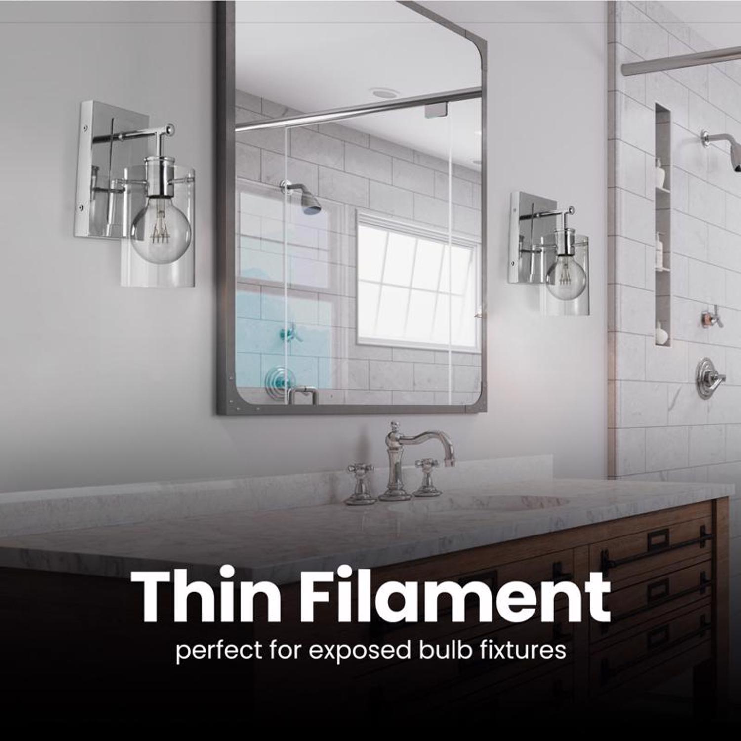 Feit G25 E26 (Medium) Filament LED Bulb Soft White 40 Watt Equivalence 1 pk