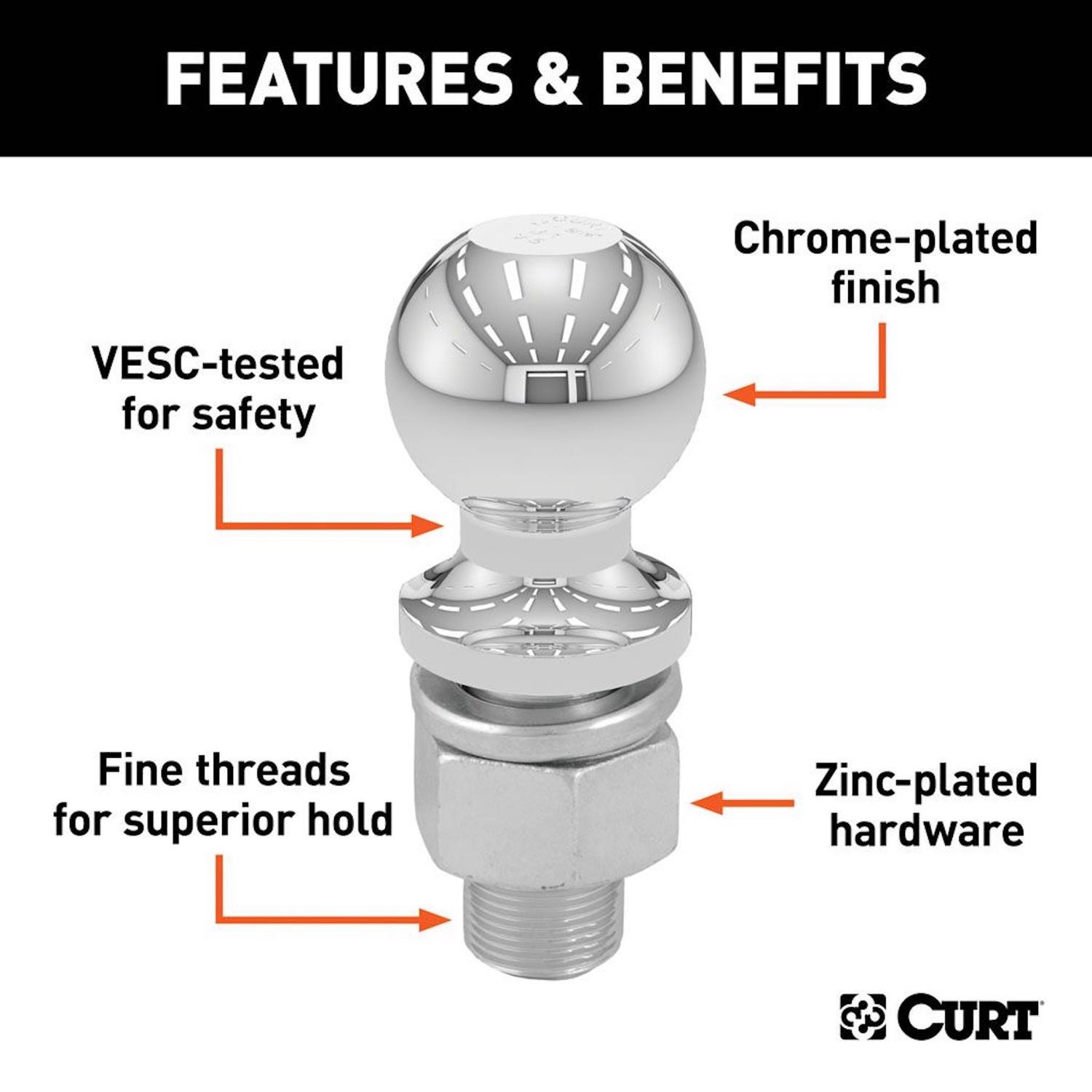 CURT 15000 lb. cap. 2-5/16 in. Hitch Ball