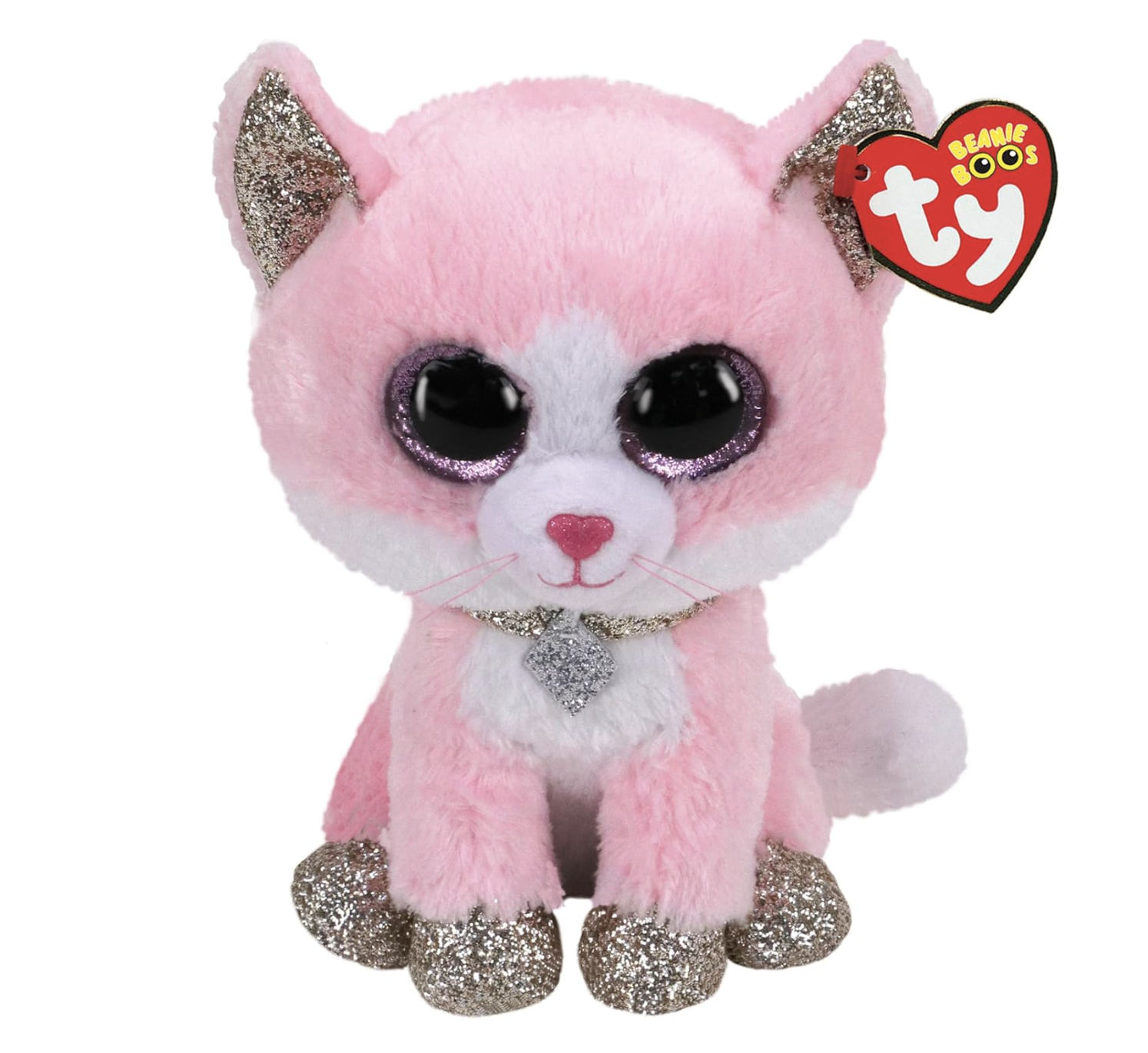 Fiona Multicolor Cat Beanie Boo Plush