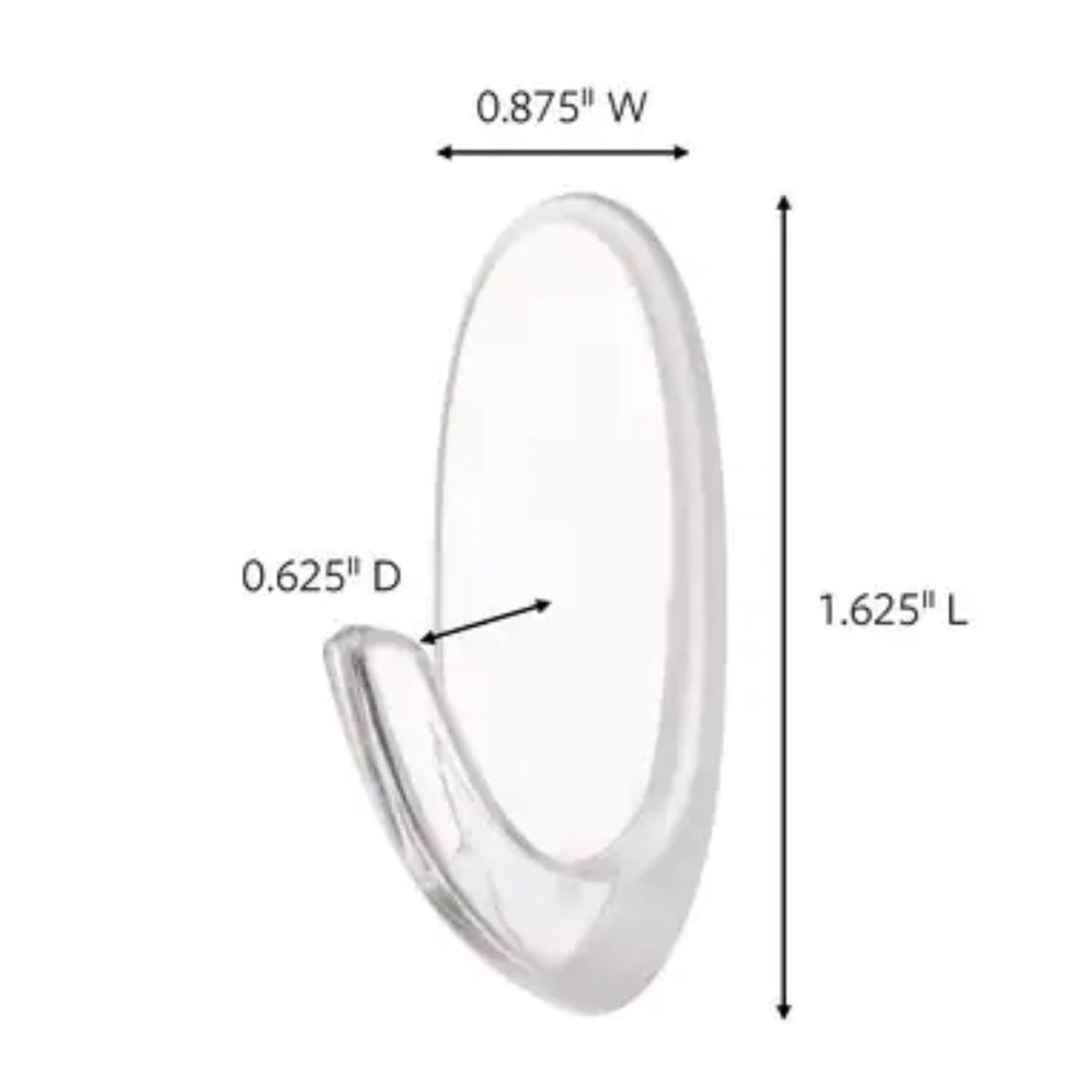 3M Command Medium Plastic Hook 1.625 in. L 2 pk