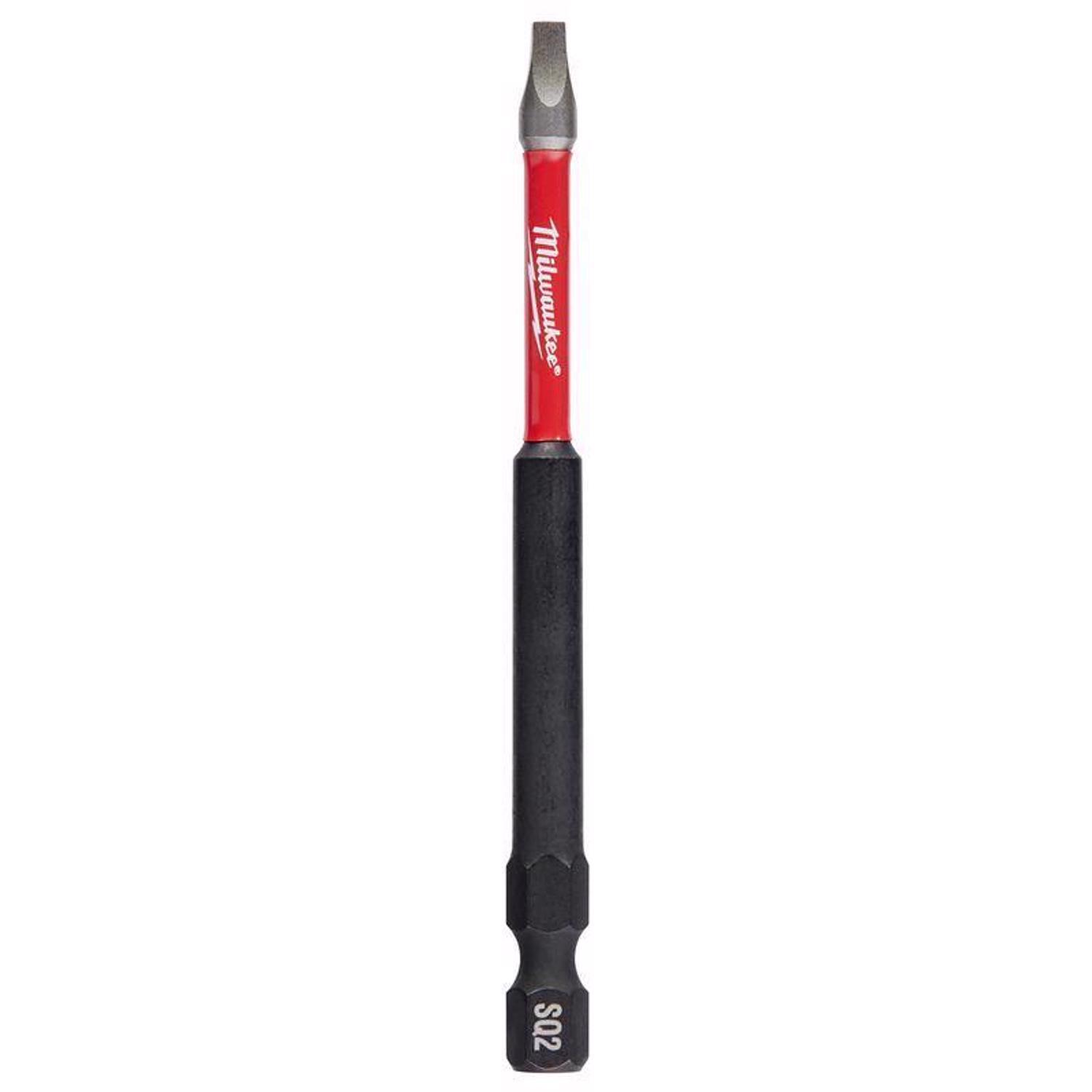 Milwaukee Shockwave Square #2 X 3-1/2 in. L Impact Power Bit Steel 1 pc