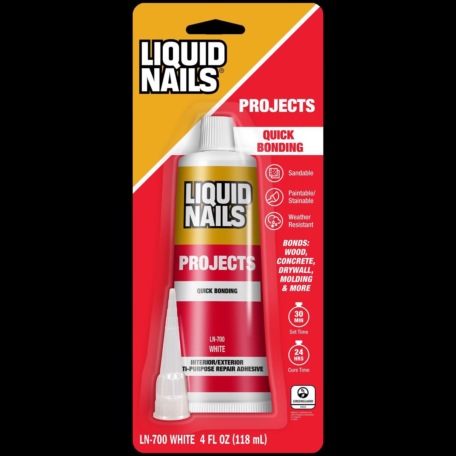 Liquid Nails Small Projects High Strength Latex White Adhesive 4 oz