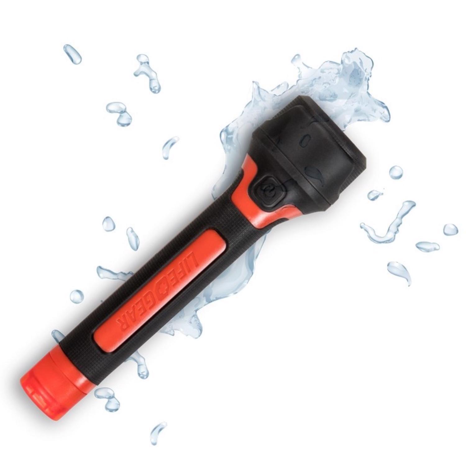Life+Gear 200 lm Black/Red LED Signal Light AA Battery