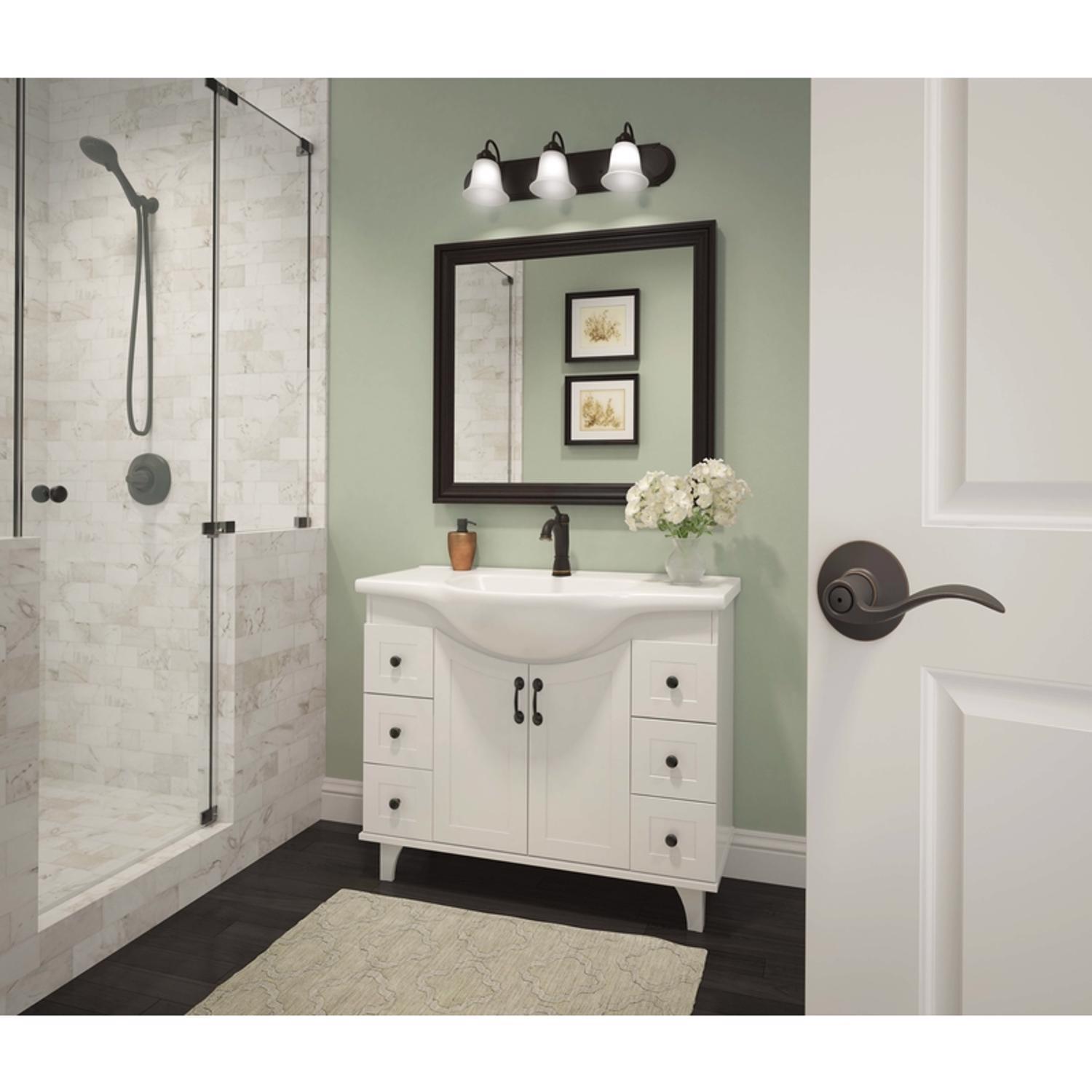Schlage Accent Aged Bronze Passage Lever 1-3/4 in.