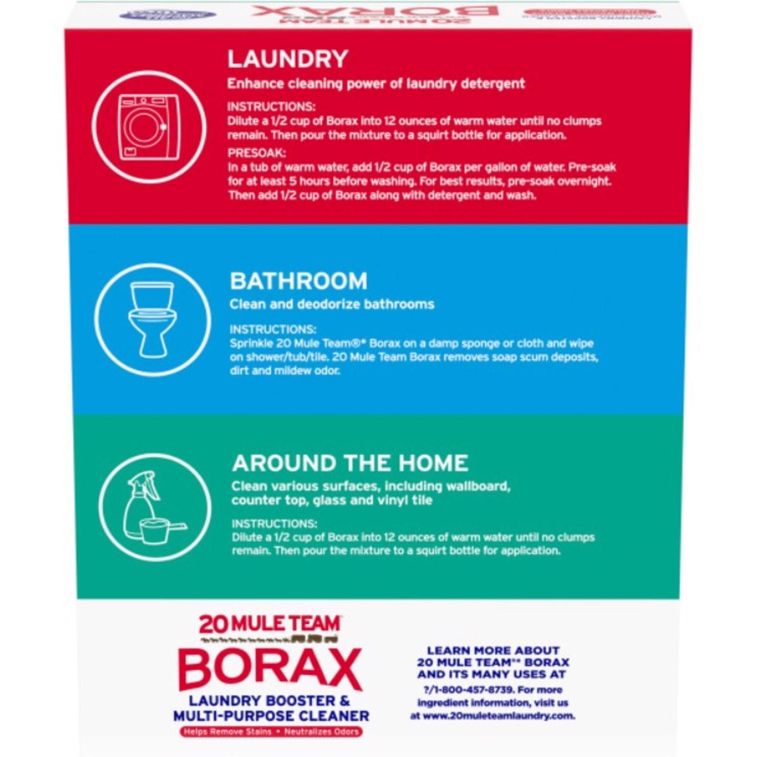 20 Mule Team Borax N/A No Scent Detergent Booster and Household Cleaner Powder 4 lb 1 pk