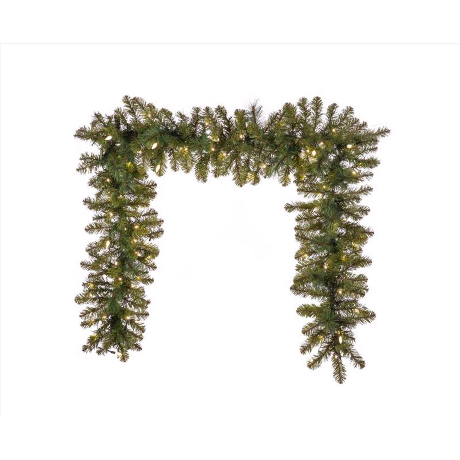 Celebrations Platinum 14 in. D X 9 ft. L LED Prelit Warm White Mixed Pine Christmas Garland