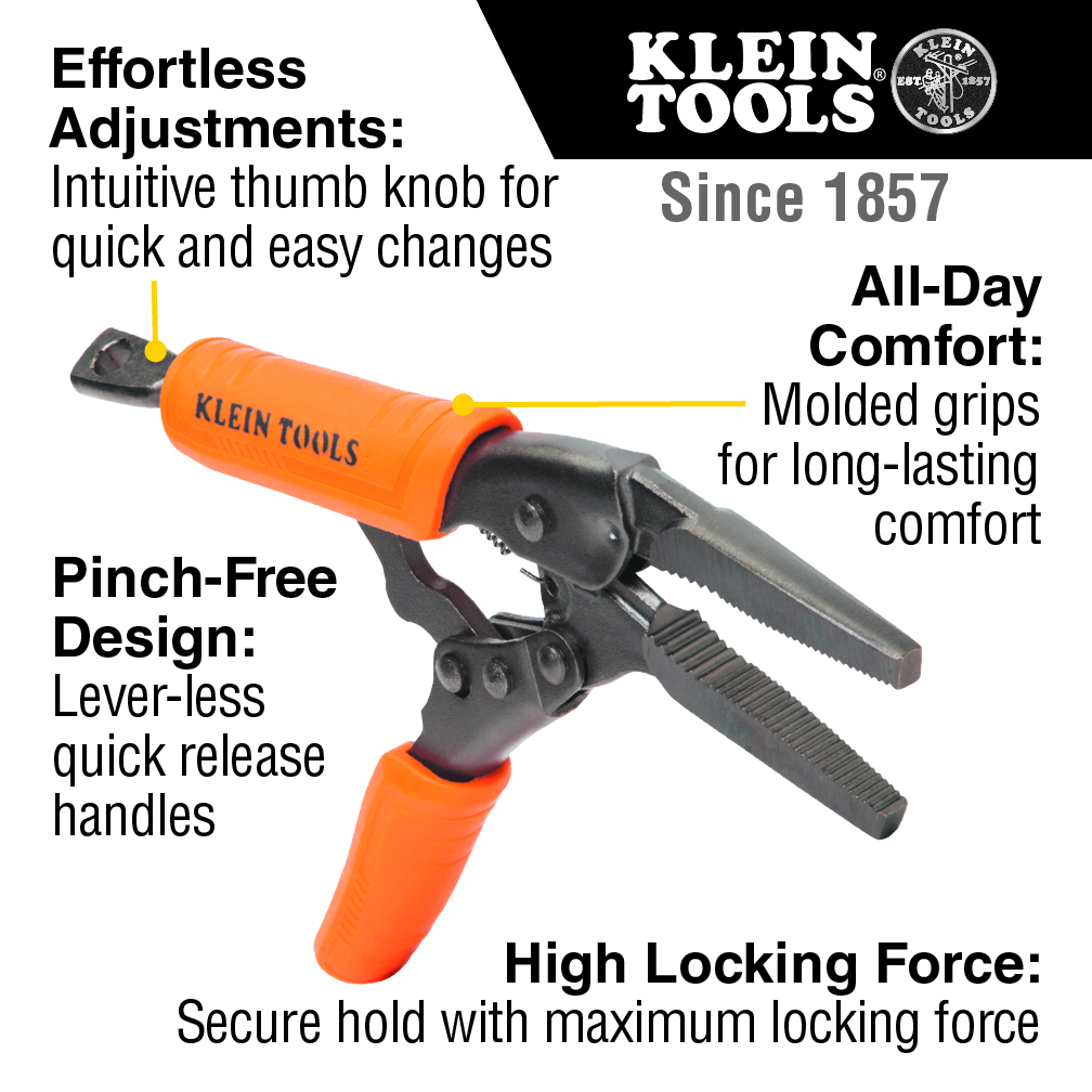 Klein Long Nose Locking Pliers, 6-in.