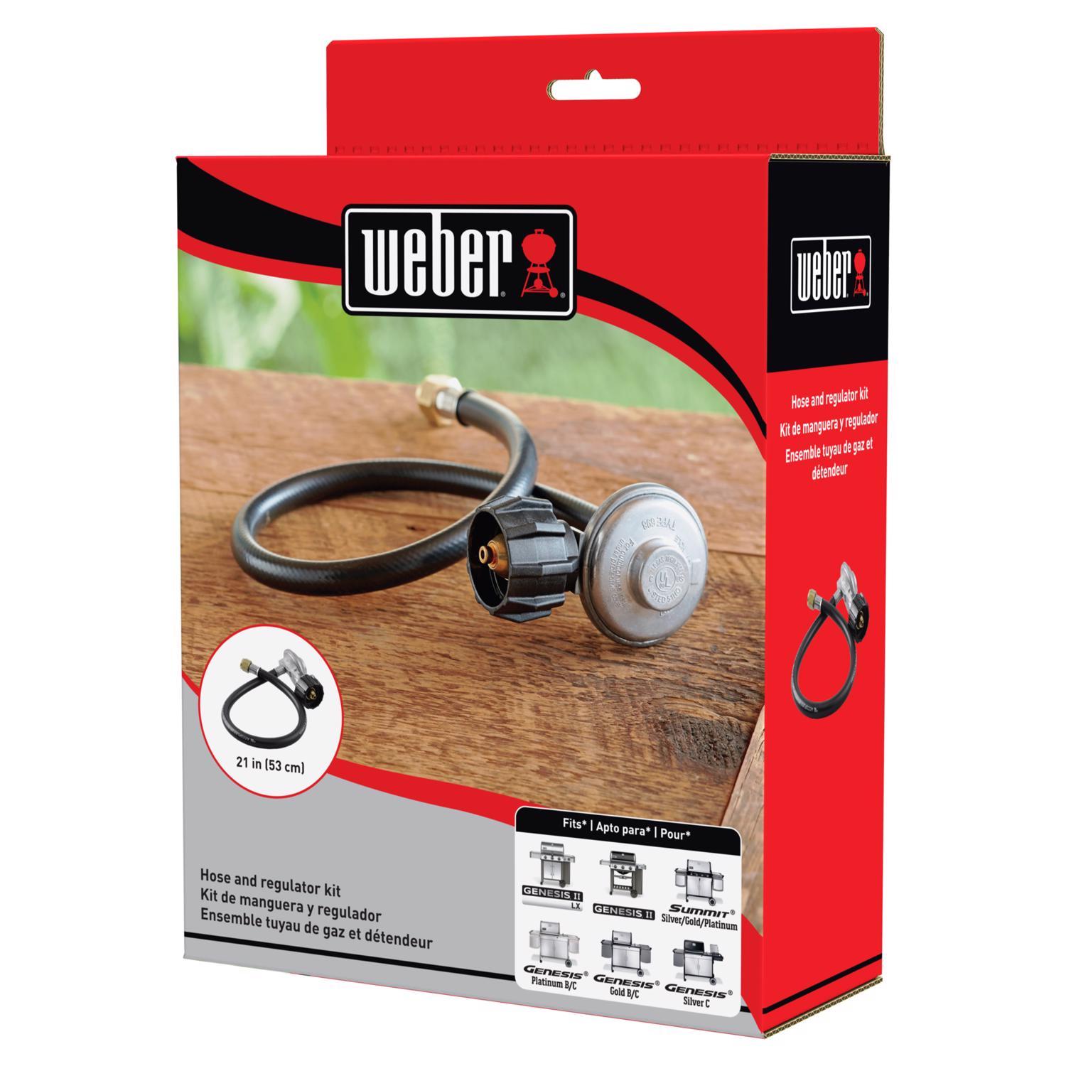 Weber Rubber Gas Line Hose and Regulator 24 in. L X 4 in. W For Weber
