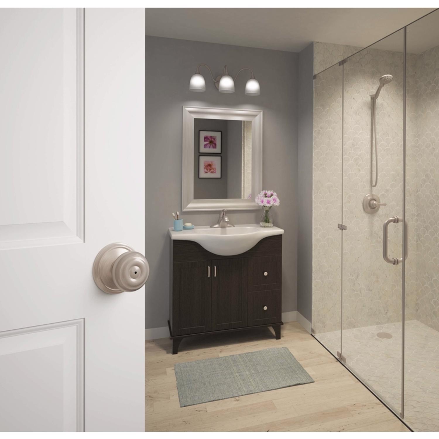 Schlage Georgian Satin Nickel Passage Door Knob 1-3/4 in.