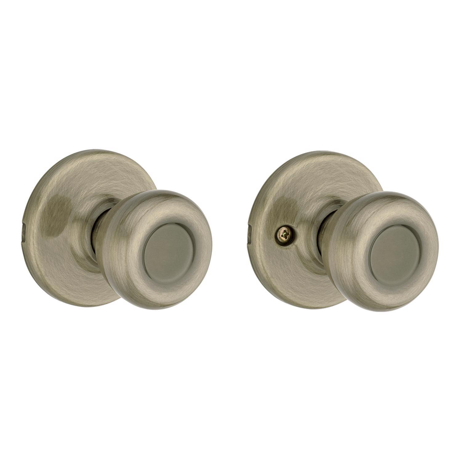 Kwikset Tylo Antique Brass Passage Door Knob Right or Left Handed