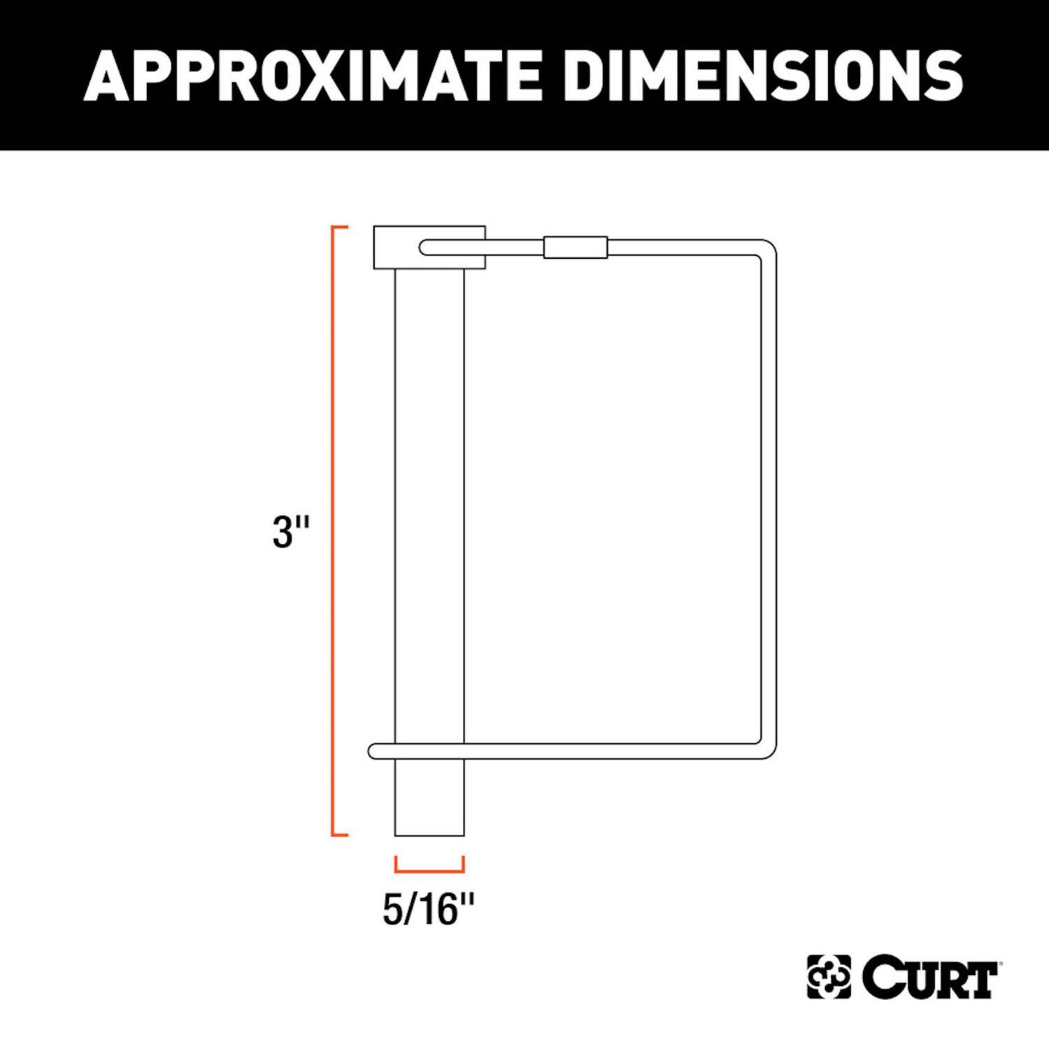 CURT 5/16"D x 3"L Safety Pin