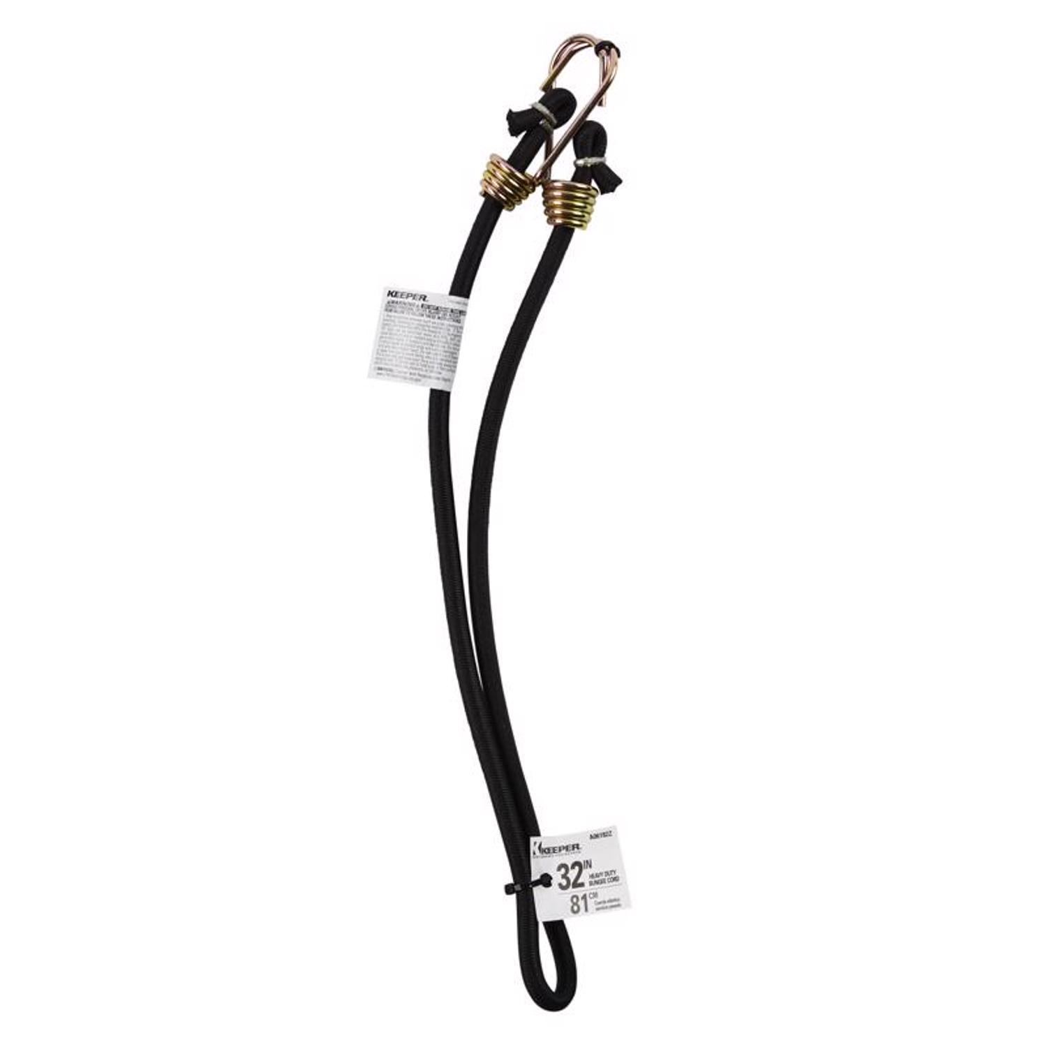 Keeper Black Bungee Cord 32 in. L X 0.374 in. 1 pk
