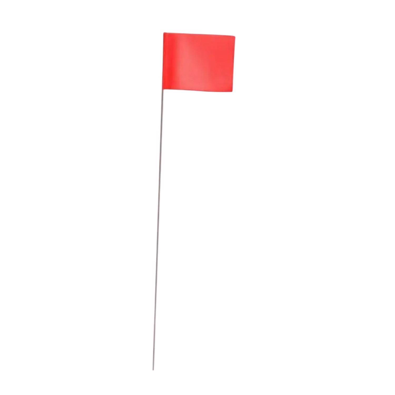 C.H. Hanson 21 in. Fluorescent Red Marking Flags Polyvinyl 100 pk
