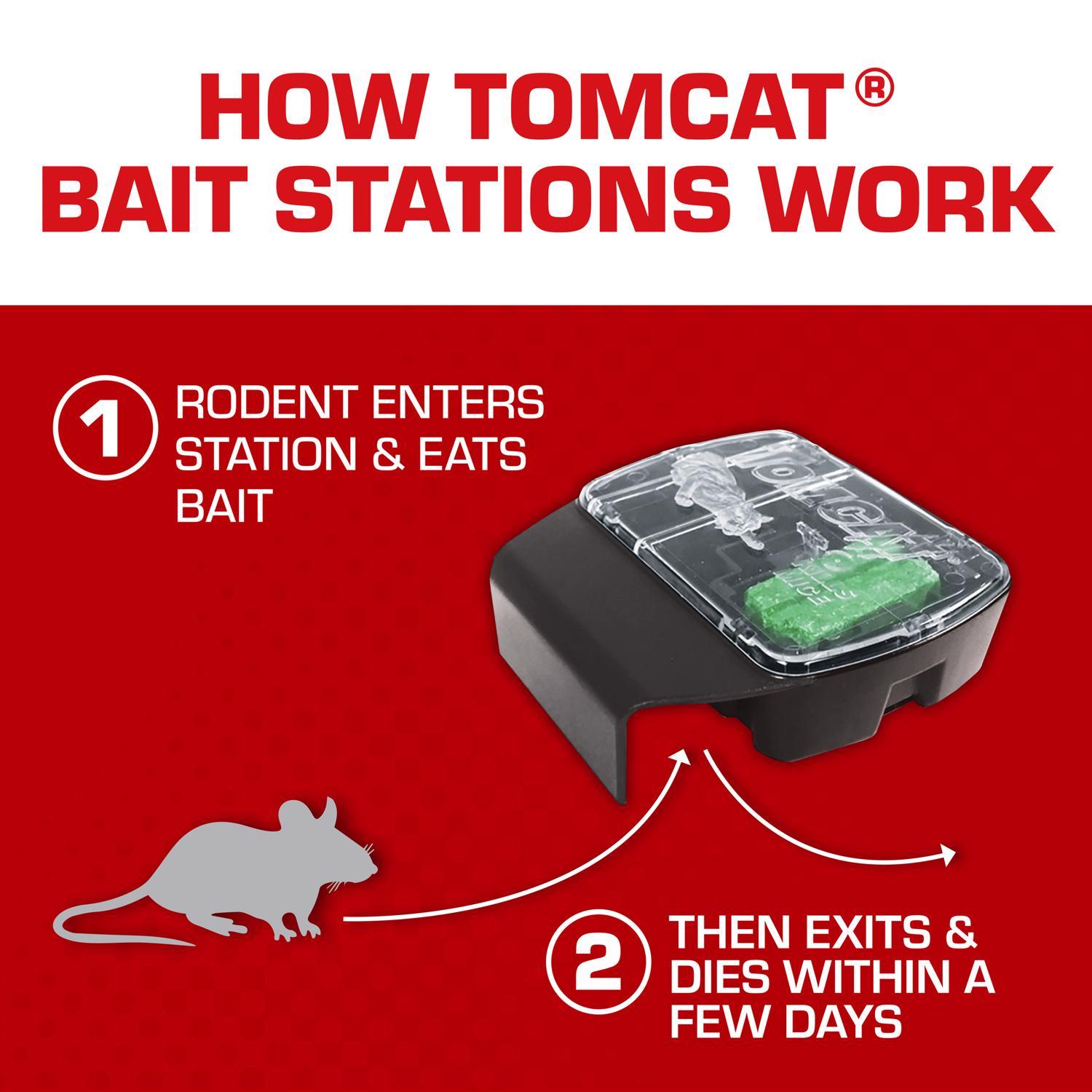 Tomcat Bait Station and Bait Blocks For Mice 4 oz 1 pk