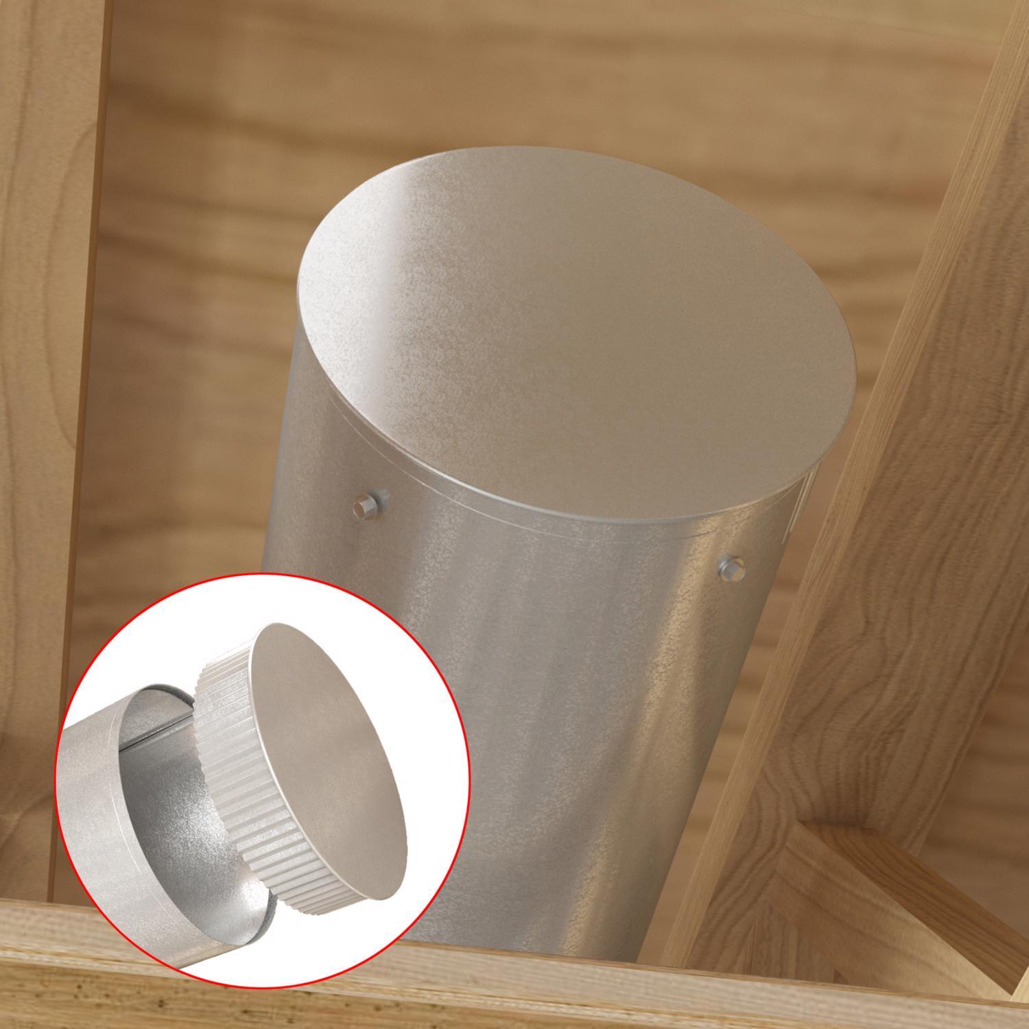 Imperial 4 in. D Galvanized Steel Crimped Pipe End Cap