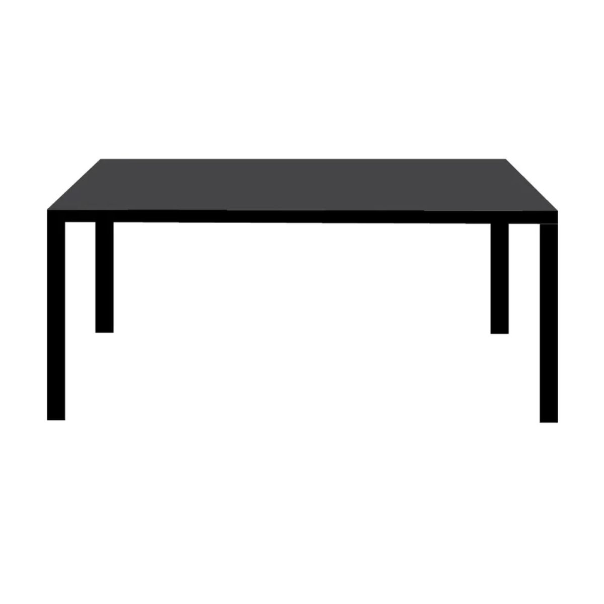 Living Accents Black Rectangular Steel Dining Table