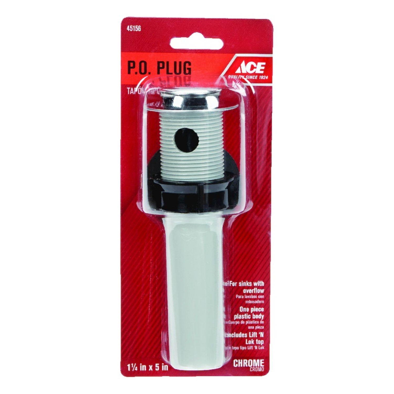 Ace 11/4 in. D Chrome Plastic Lavatory Sink Drain Stine Home + Yard