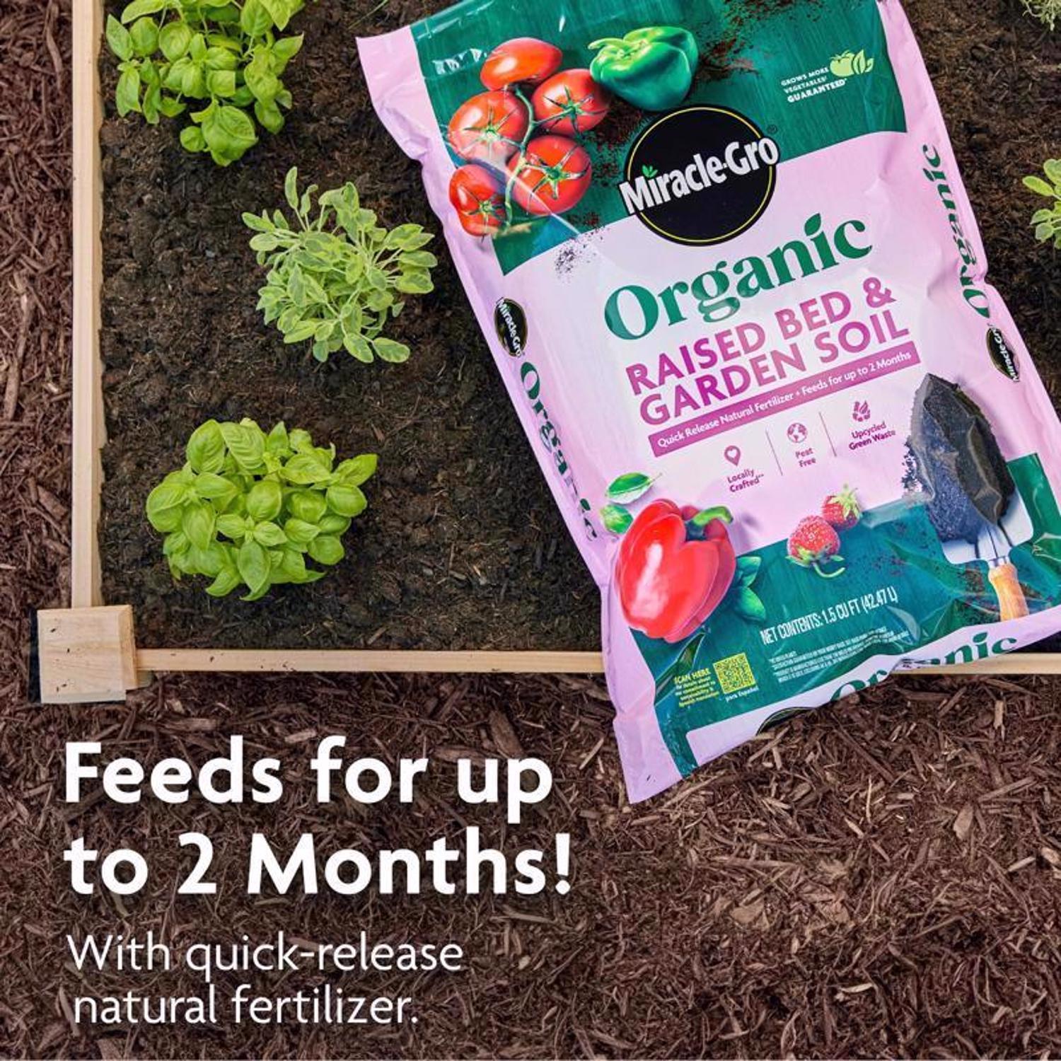 Miracle-Gro Organic Organic All Purpose Raised Bed Soil 1.5 cu ft