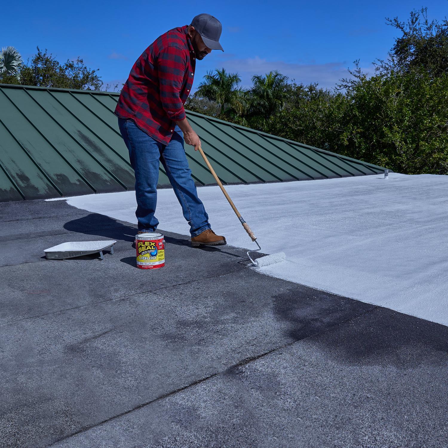 Flex Seal Family of Products Flex Seal White Liquid Rubber Sealant Coating 1 gal