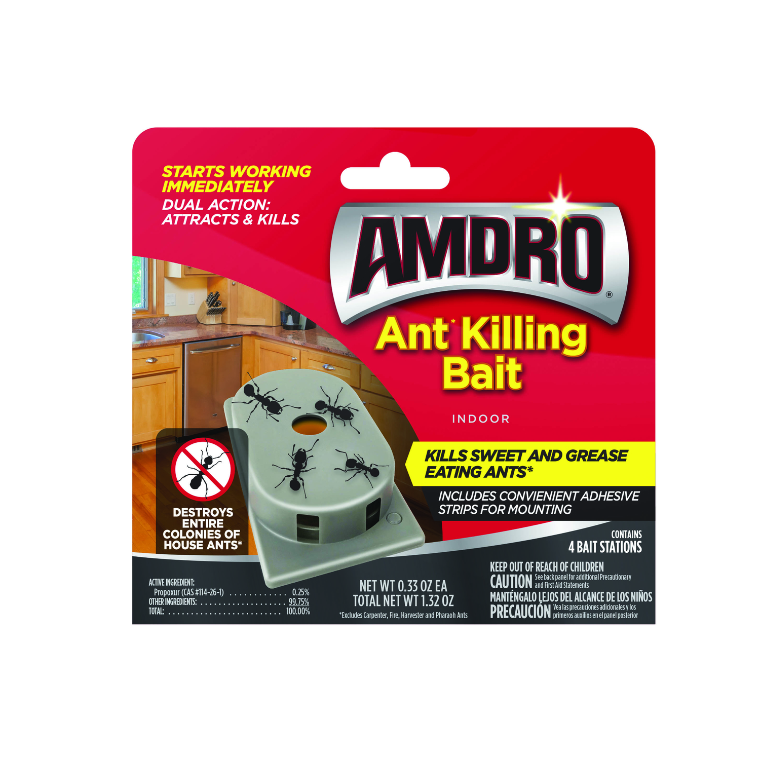 Amdro Ant Killer Bait Station 4 Pack