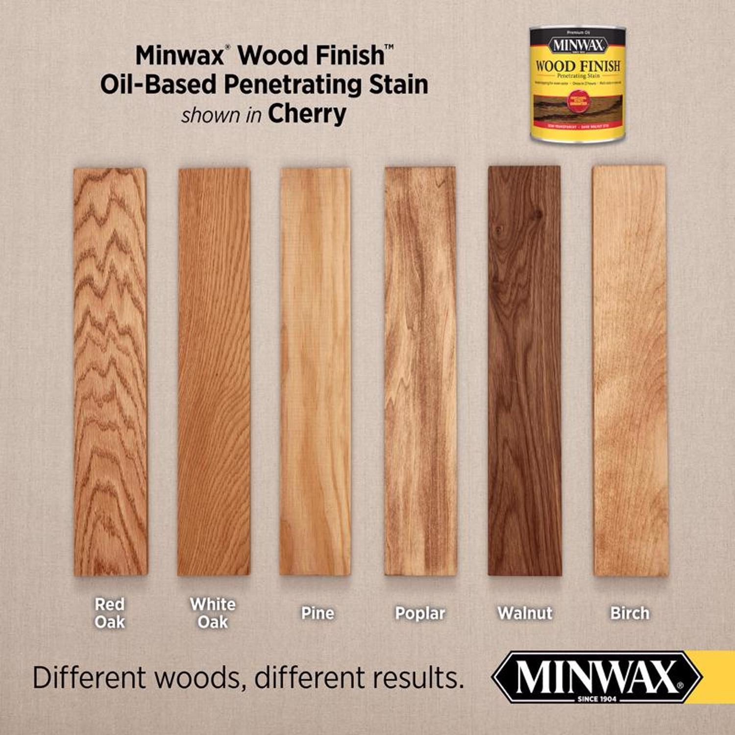 Minwax Wood Finish Semi-Transparent Cherry Oil-Based Penetrating Wood Stain 1/2 pt