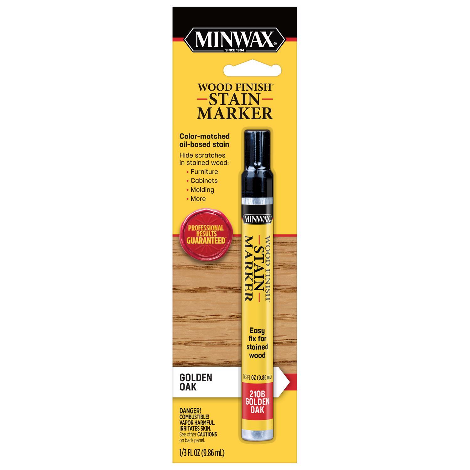 Minwax Wood Finish Stain Marker Semi-Transparent Golden Oak Oil-Based Stain Marker 1/3 oz