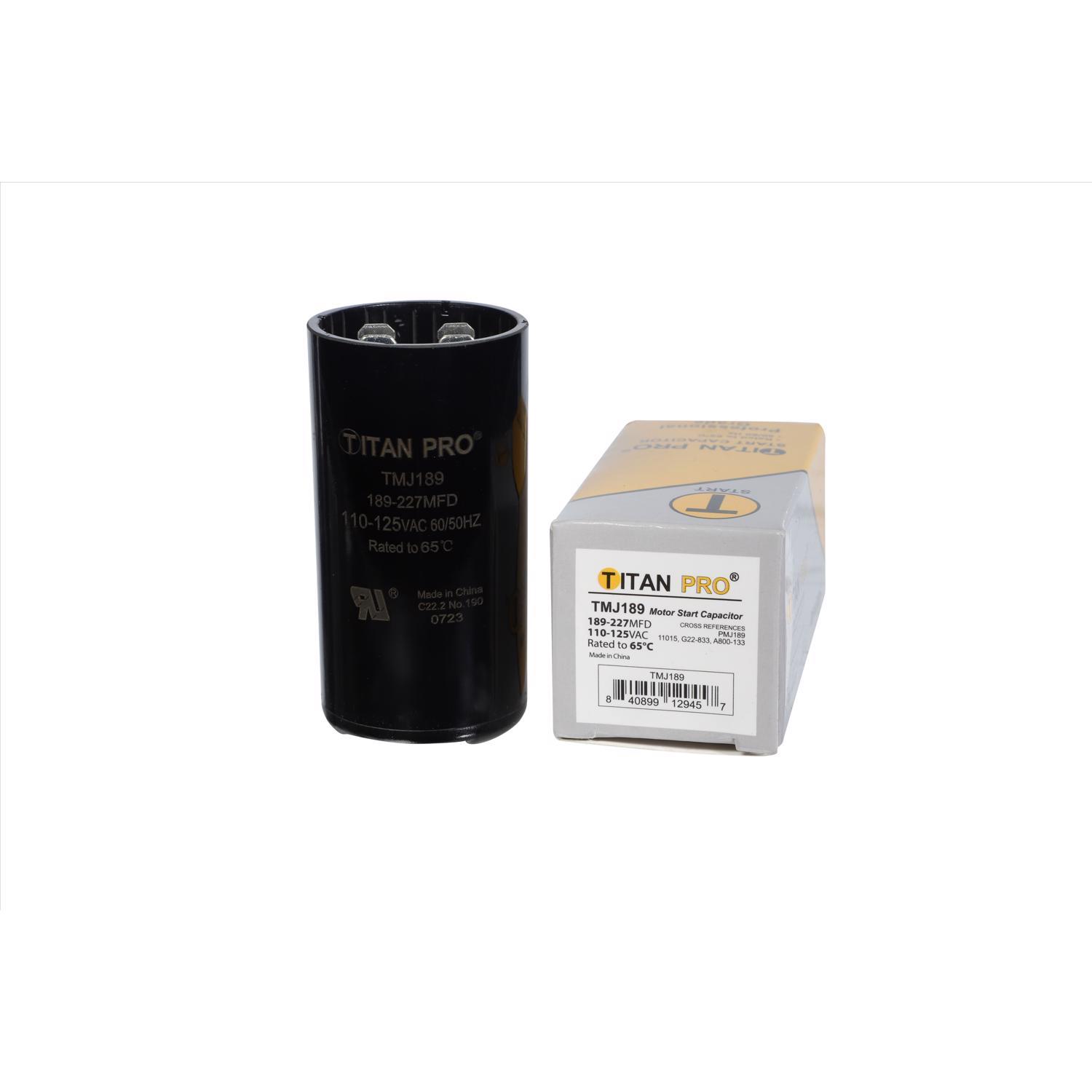 Titan Pro 189-227 MFD 125 V Round Start Capacitor