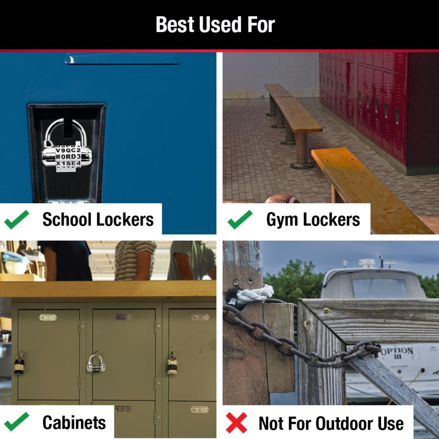 Master Lock 1-1/16 in. H X 2-1/2 in. W Steel 5-Dial Combination Combination Padlock