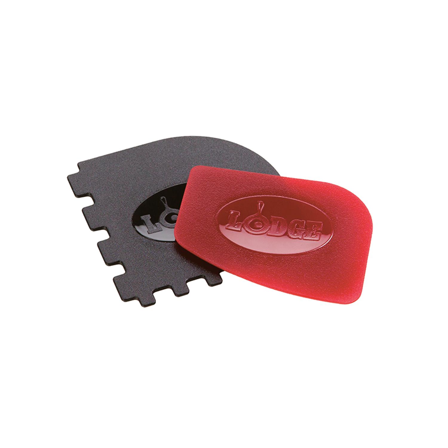 Lodge Black/Red Polycarbonate Scraper Combo Set
