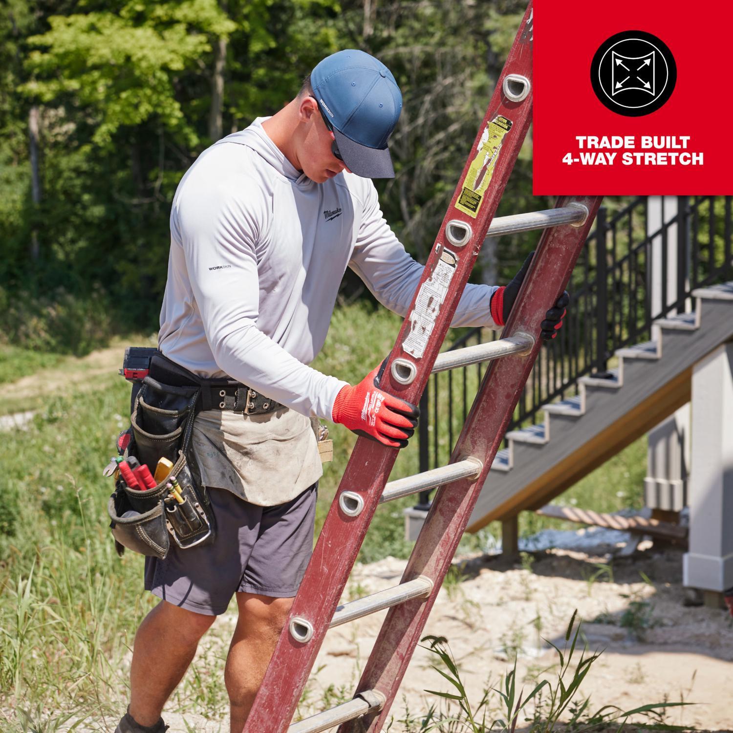 Milwaukee Workskin M Long Sleeve Men's Hooded Gray Hooded Sweatshirt