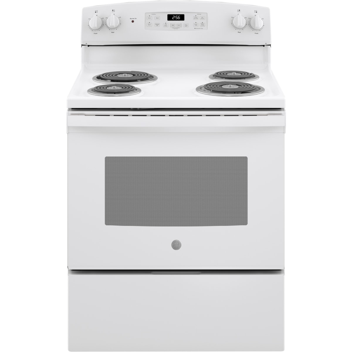 GE ENERGY STAR 30 In. 5.0 cu. ft. Coil Electric Freestanding Range, Self-Clean, White
