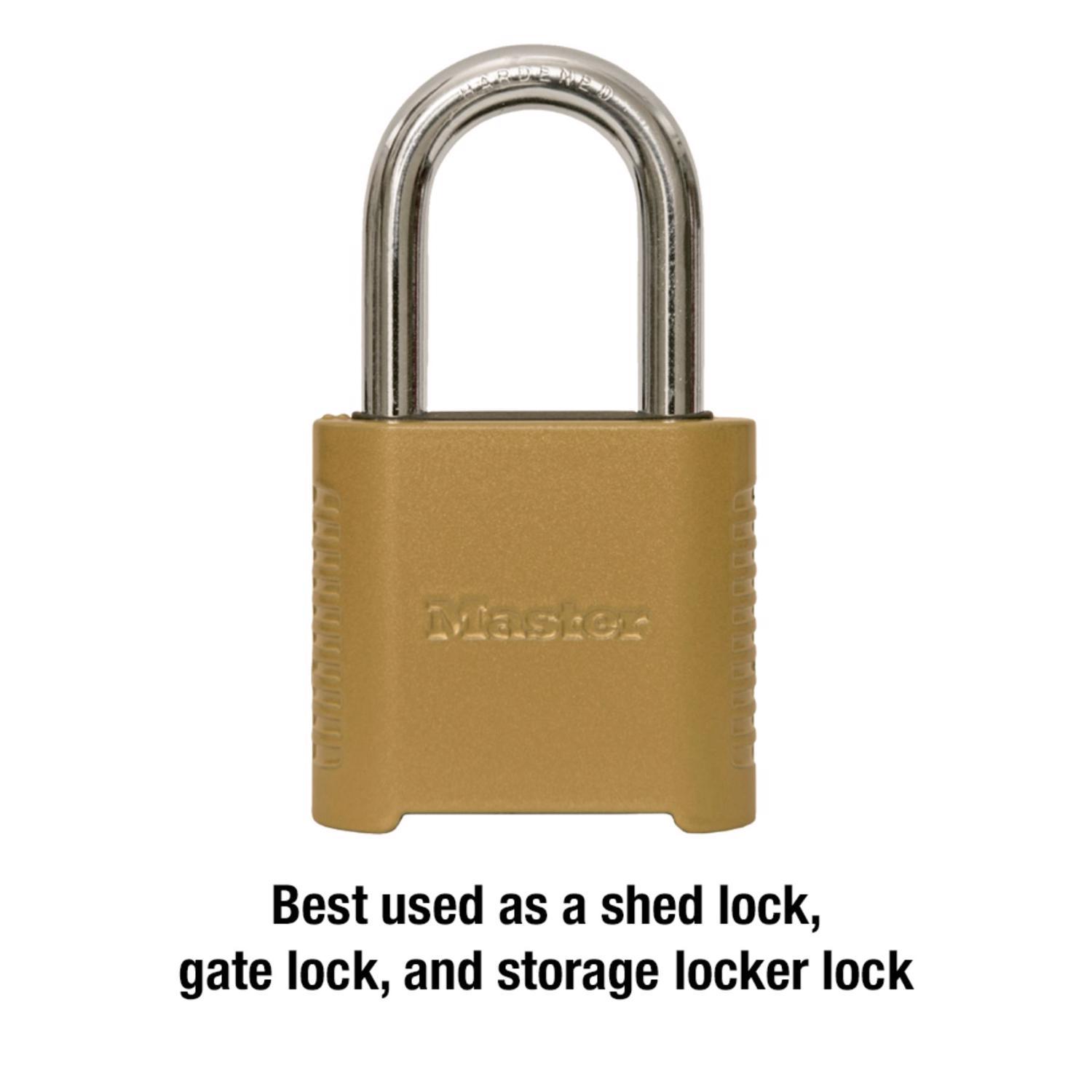 Master Lock 2 in. W Hardened Steel Resettable Combination Combination Padlock