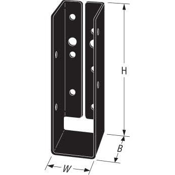 Simpson Strong-Tie APLH26 Light Hanger Rough Dimensions (Actual Dims: 1-9/16 in. W X 5-1/8 in. H X 1-7/8 in. B) - Pack of 8