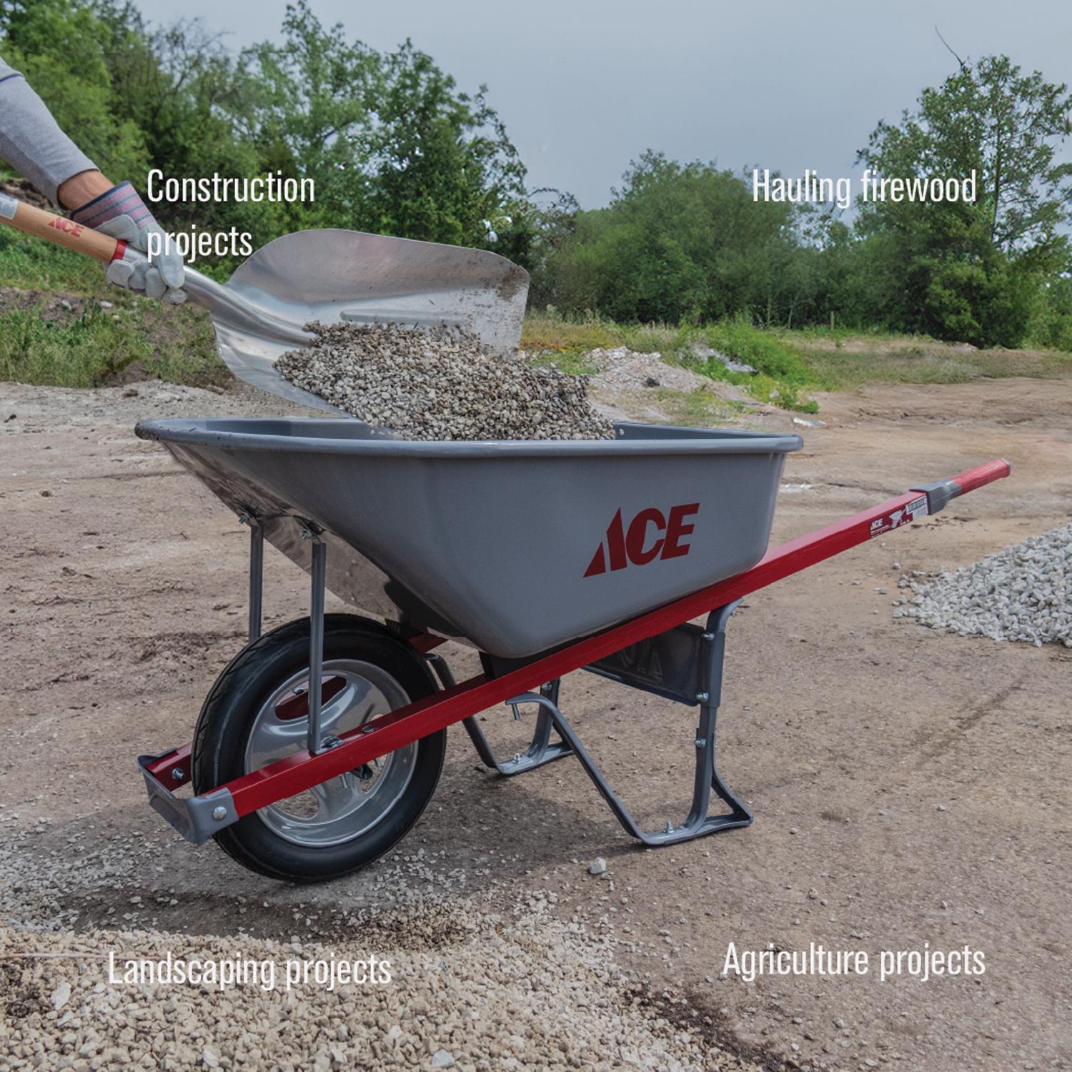Ace Steel Contractor Wheelbarrow 6 cu ft