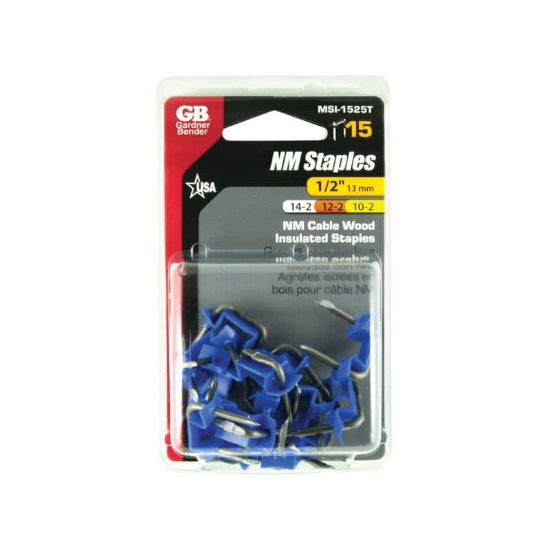 Gardner Bender 1/2 in. W Metal Insulated Cable Staple 15 pk