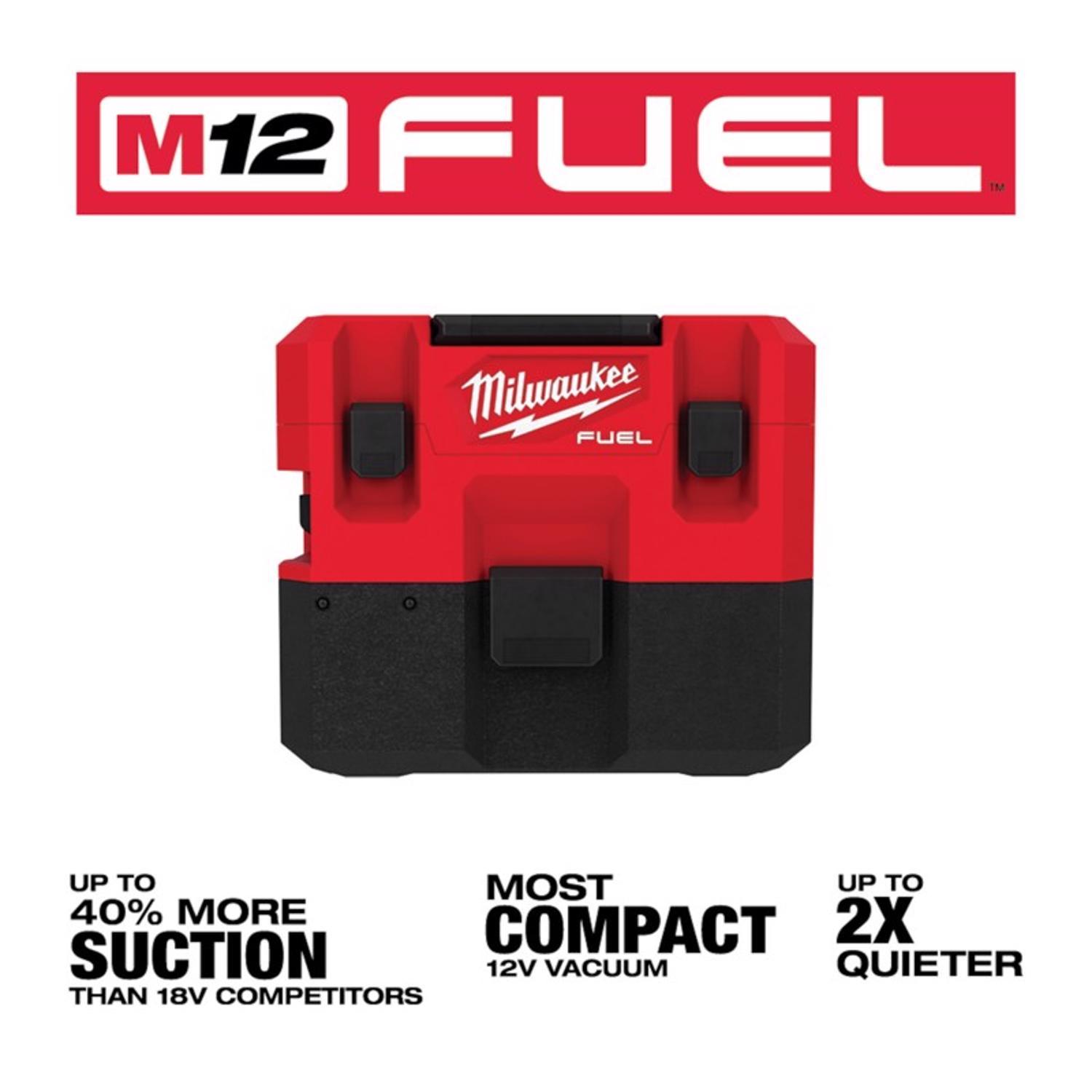 Milwaukee M12 FUEL 0960-20 1.6 gal Cordless Wet/Dry Vacuum Tool Only 12 V