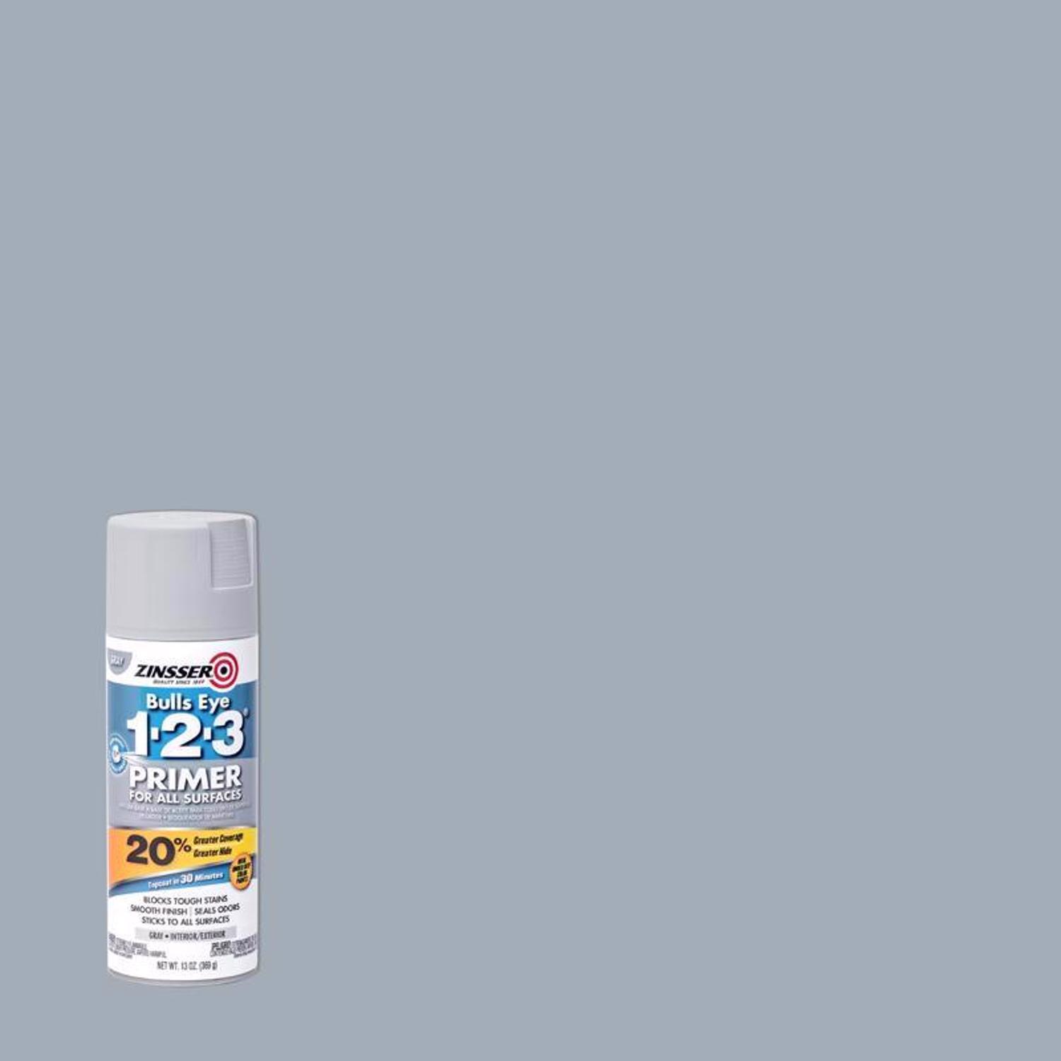 Zinsser Bulls Eye 123 Gray Water-Based Alkyd Primer 13 oz