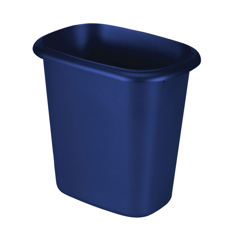 Rubbermaid 1.5 gal Royal Blue Plastic Open Top Wastebasket