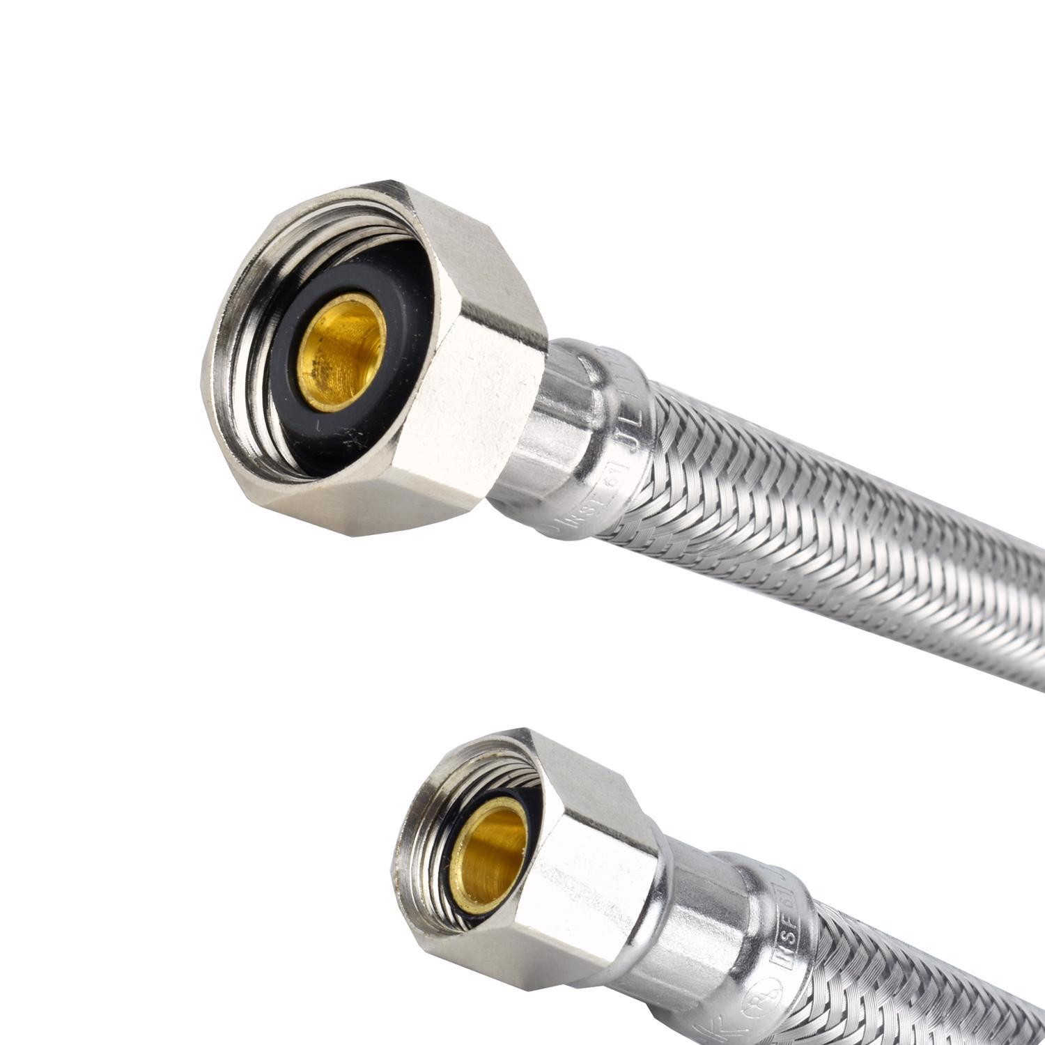 Plumb Pak EZ 3/8 in. Compression X 1/2 in. D FIP 36 in. Stainless Steel Faucet Supply Line