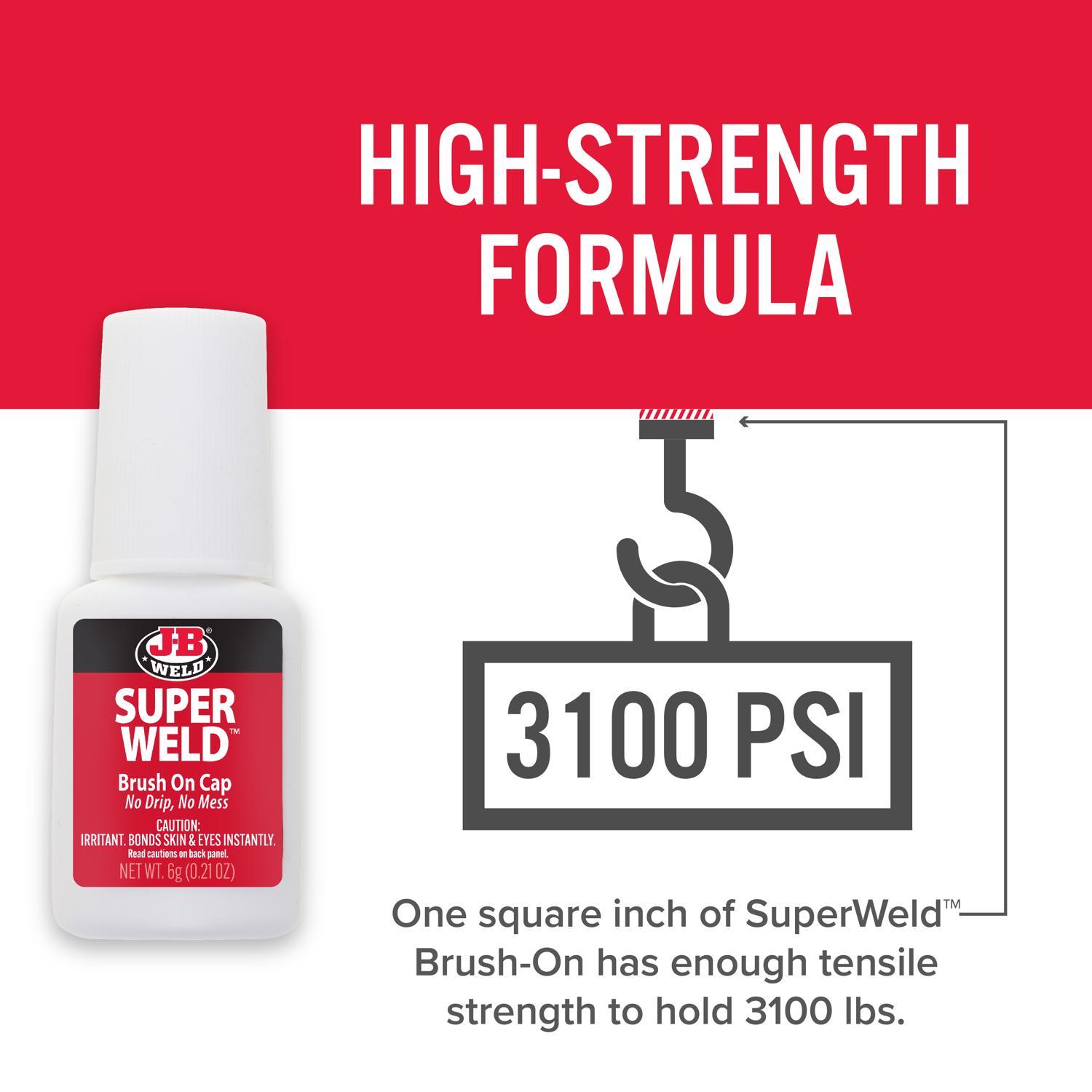 J-B Weld SuperWeld High Strength Glue Clear Super Glue Brush On 0.2 gm