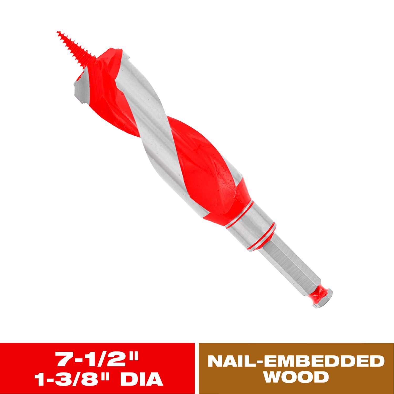 Diablo Dura-Tip 1-3/8 in. D X 7.5 in. L Auger Bit High Speed Steel 1 pc