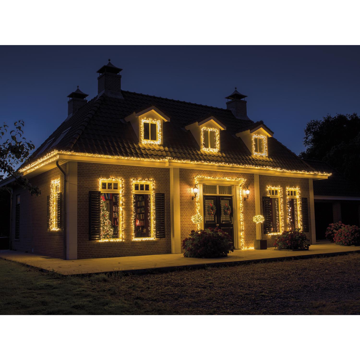 Celebrations Gold LED Rice Clear/Warm White 480 ct Novelty Christmas Lights 7 ft.