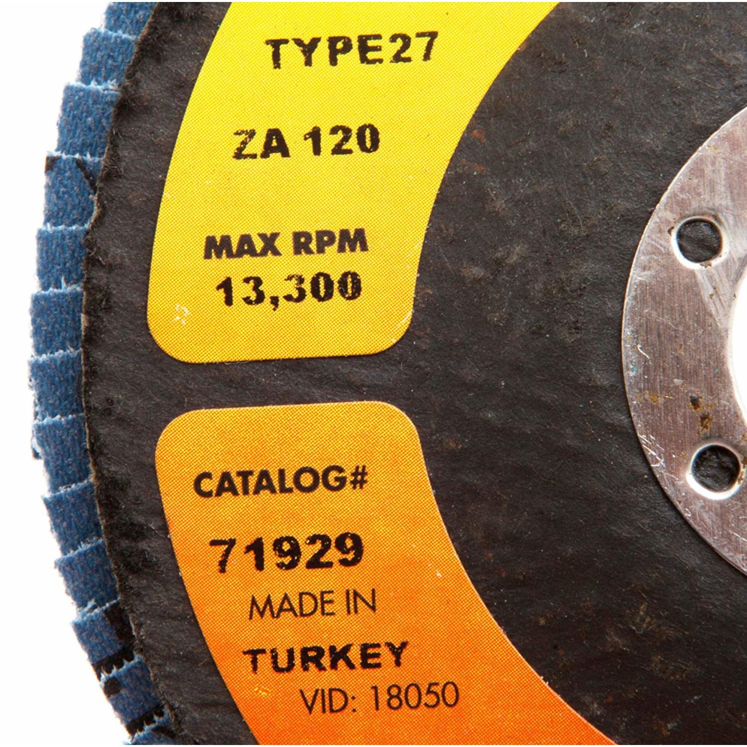 Forney 4-1/2 in. D Zirconia Aluminum Oxide Flap Disc 60 Grit 1 pc